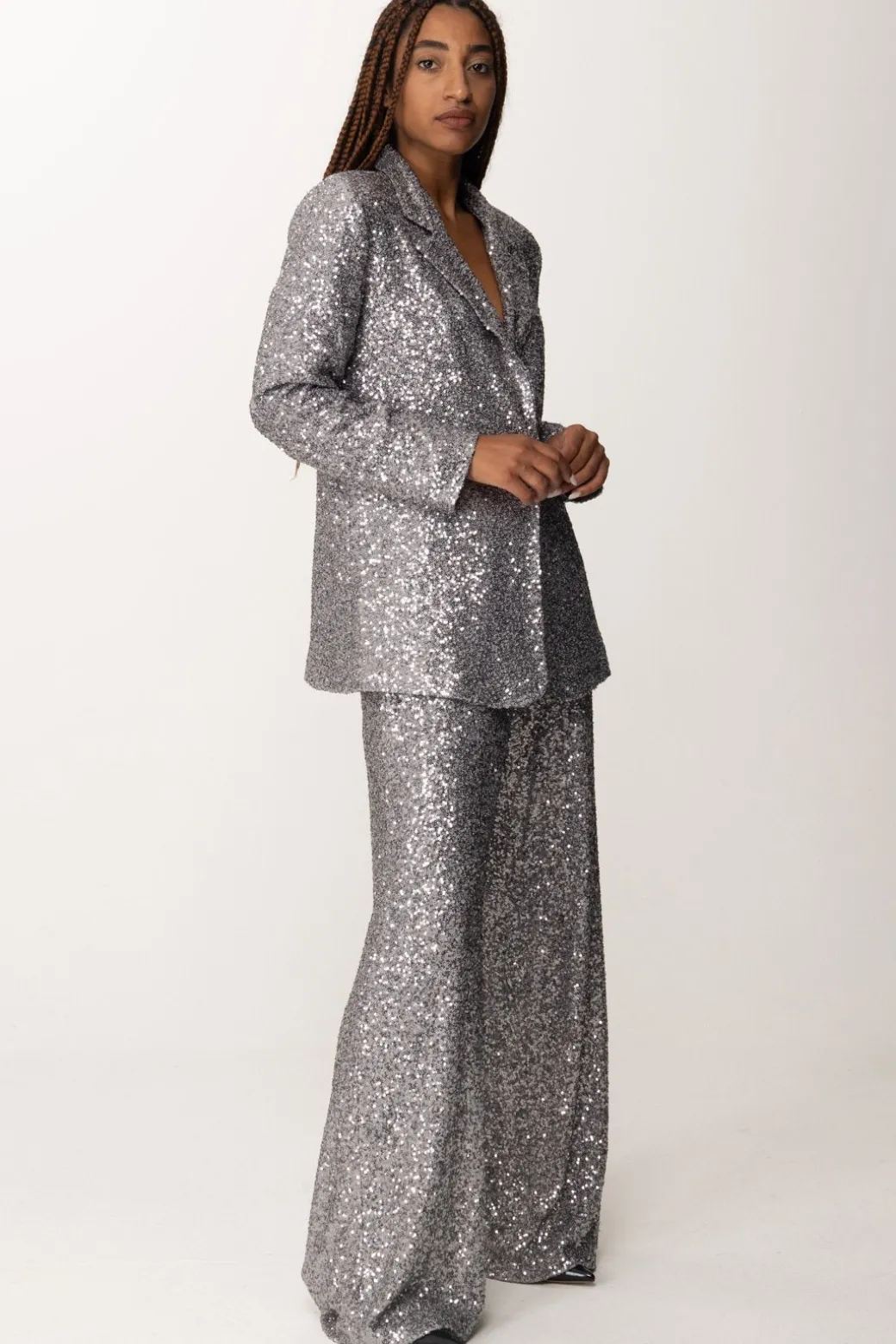 Donna Manila Grace Pantaloni Palazzo Full-paillettes