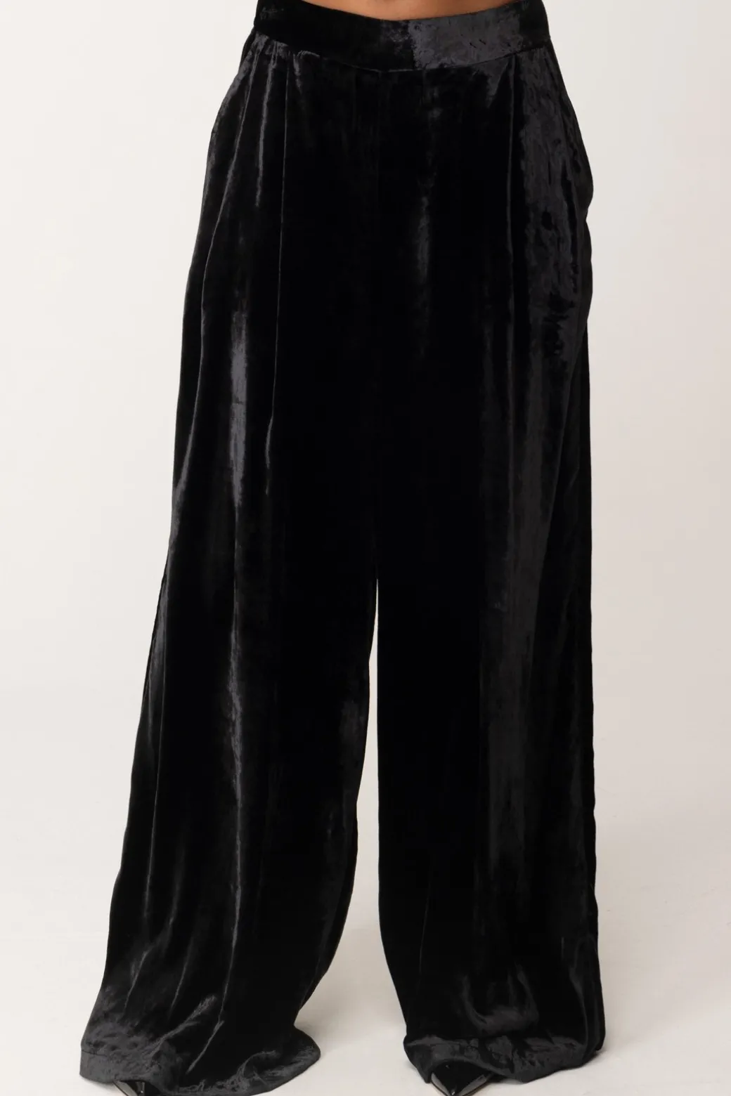 Donna Manila Grace Pantaloni Palazzo In Velluto