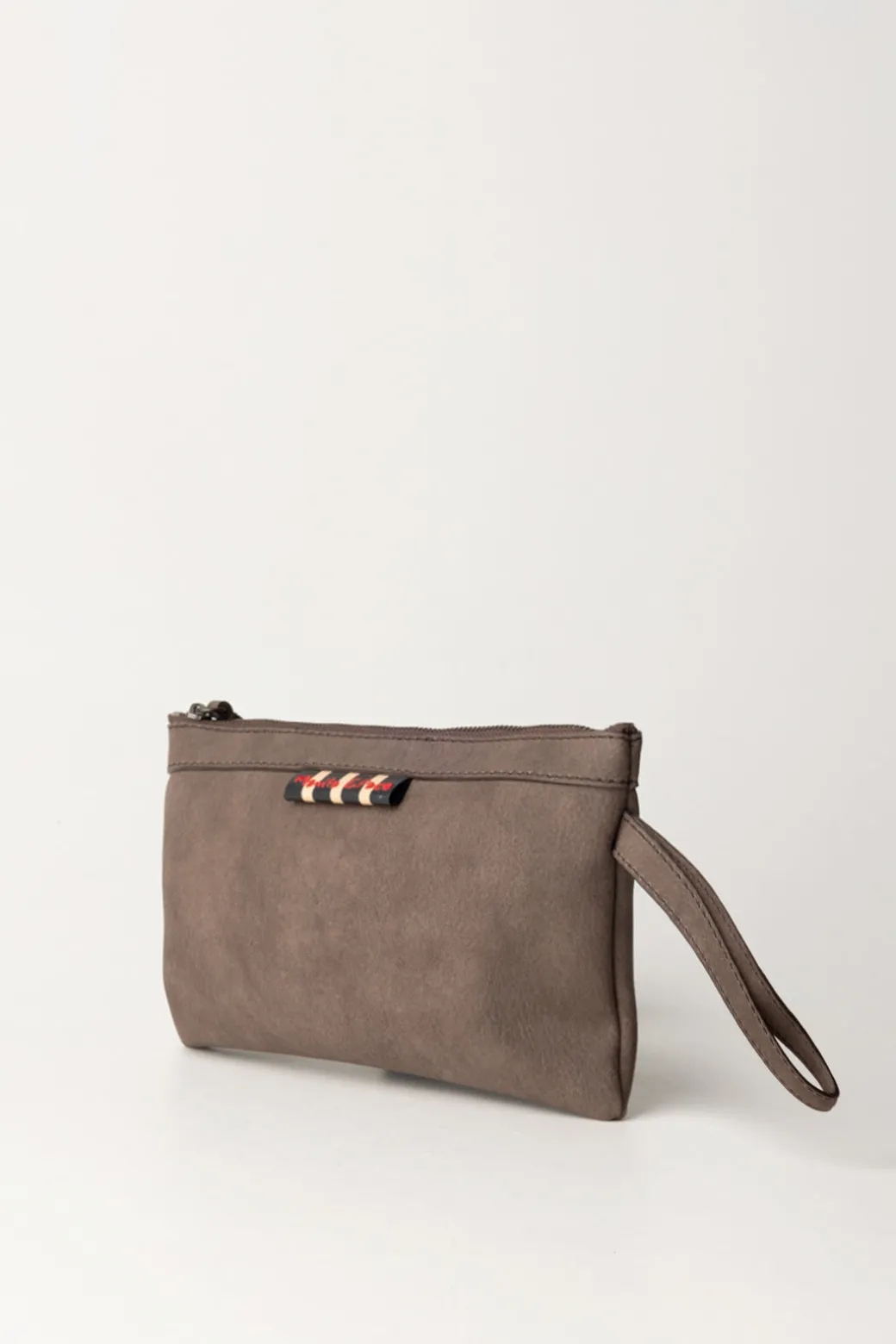 Donna Manila Grace Pochette con Zip e Laccetto Al Polso