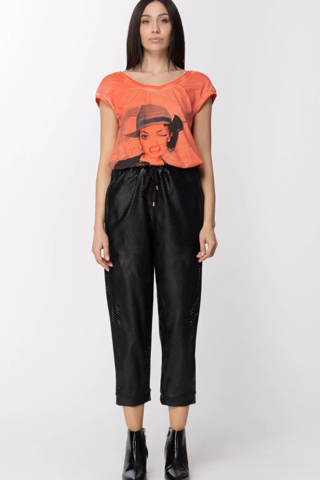 Donna Manila Grace T-shirt Girocollo con Stampa