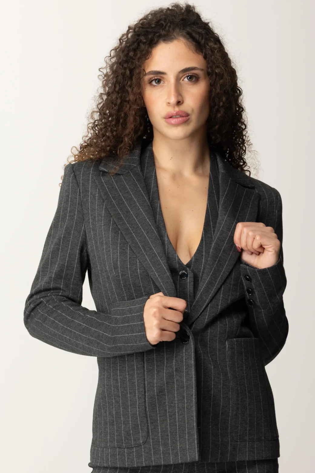 Donna Marciano By Guess Giacca Hayden In Tessuto Gessato