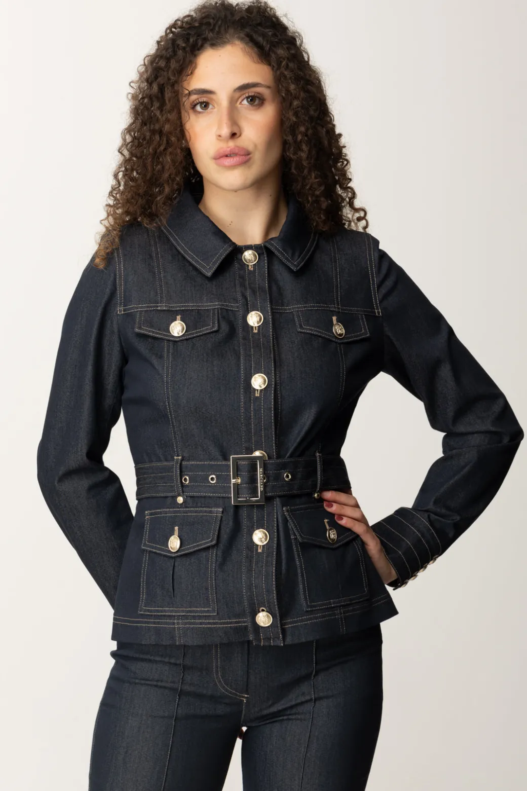 Donna Marciano By Guess Giacca In Jeans Maya con Cintura