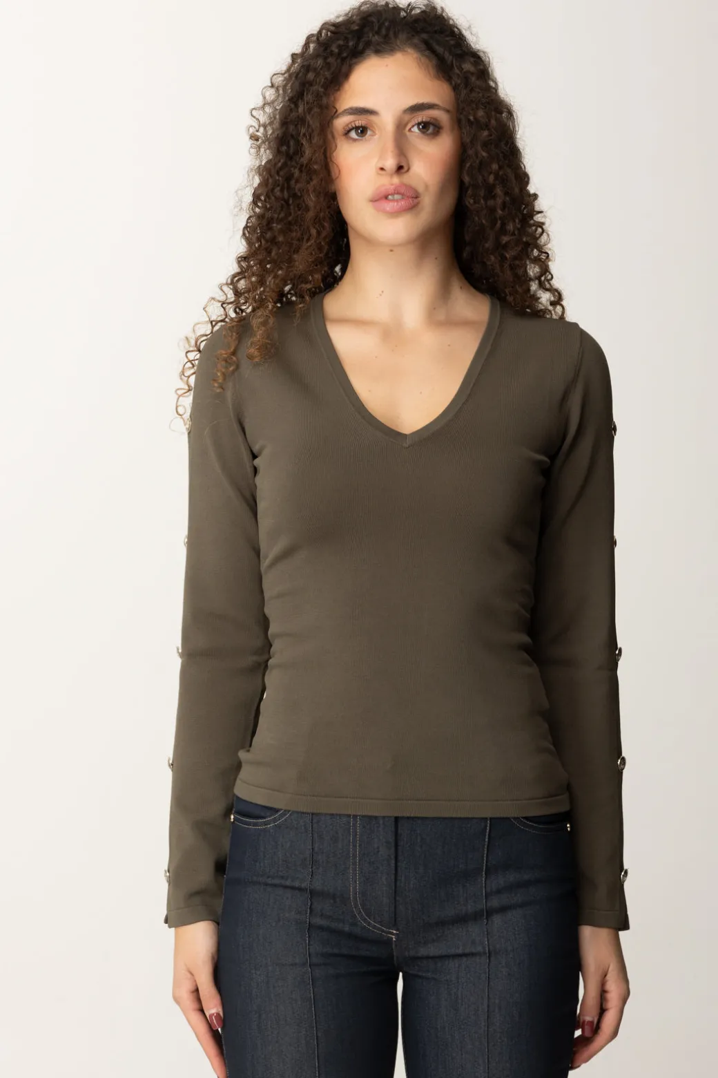 Donna Marciano By Guess Maglia Chiara con Aperture Sulle Maniche