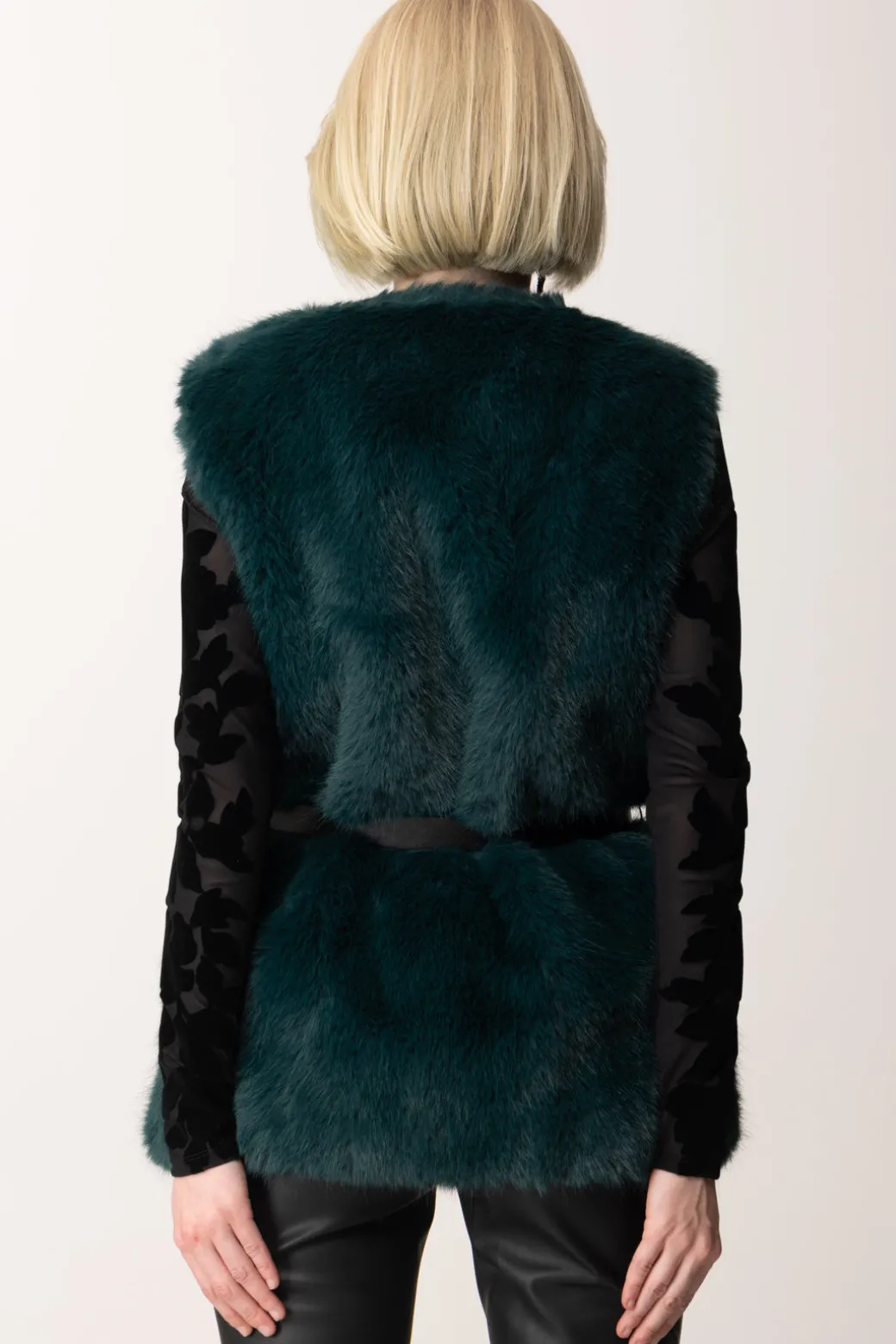 Donna Marciano By Guess Pelliccia Gilet Chloe con Cintura