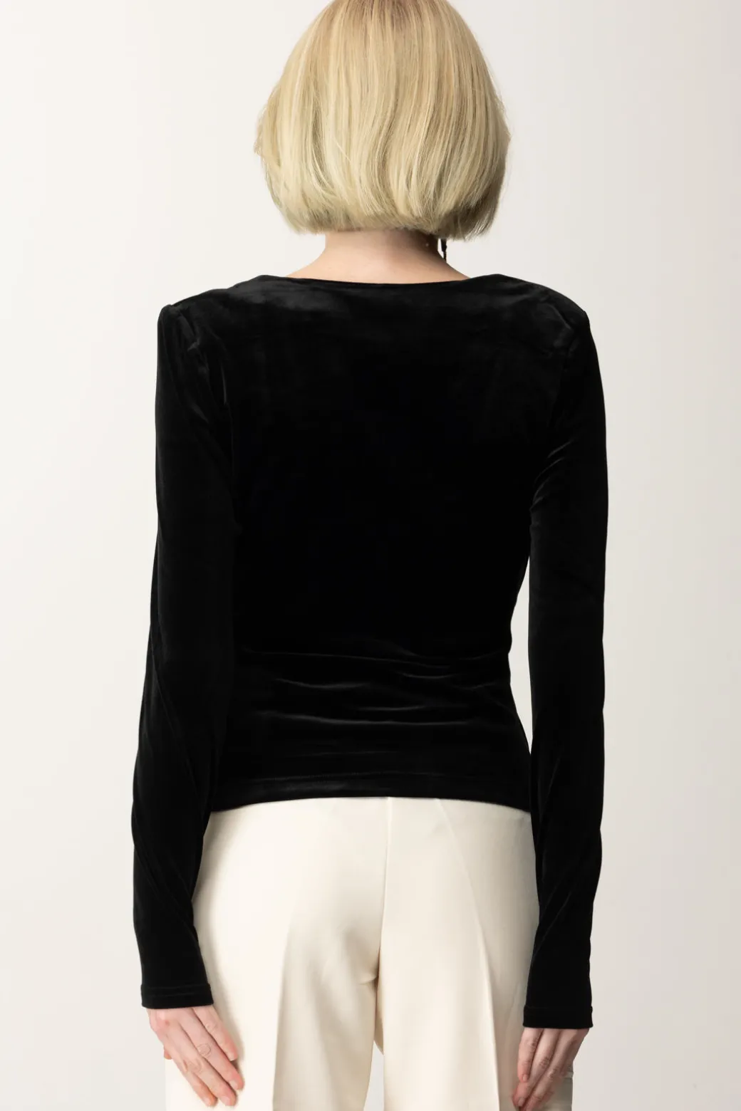 Donna Marciano By Guess Top Pam In Velluto con Bottoni