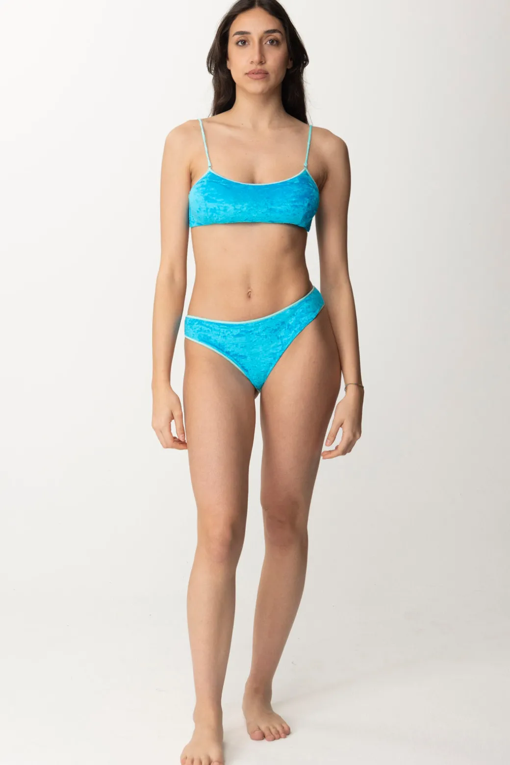 Donna Me Fui Bikini a Top In Ciniglia con Slip Fisso