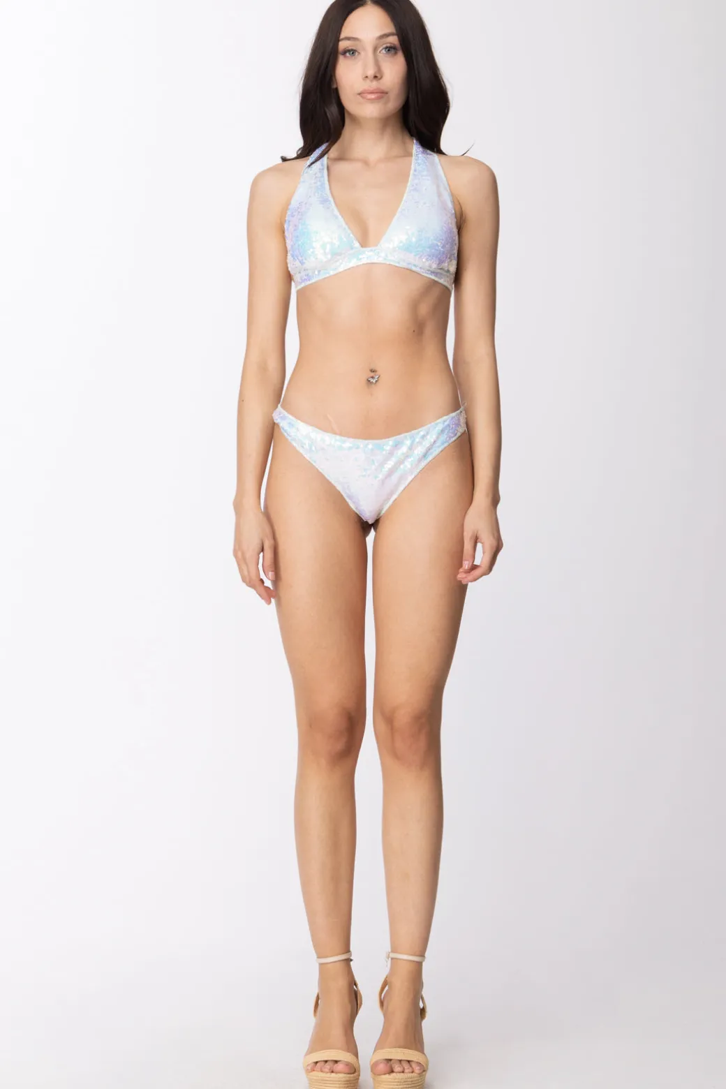 Donna Me Fui Bikini a Triangolo con Strass