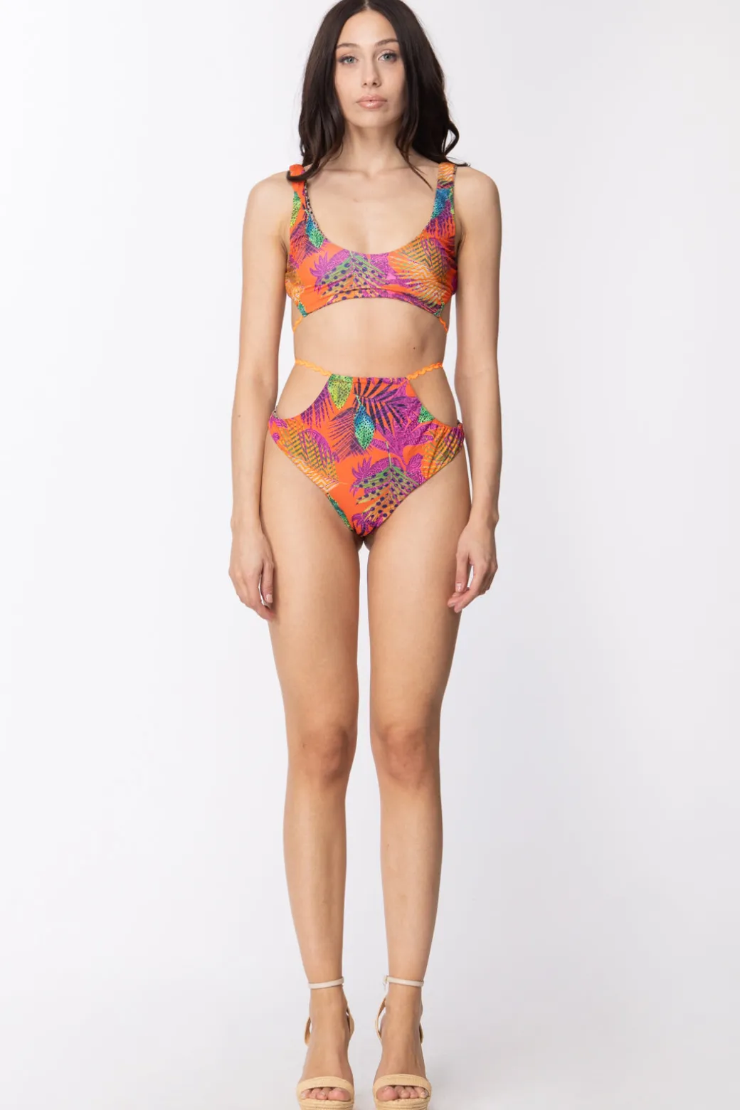 Donna Me Fui Bikini Double Face con Lacci a Contrasto