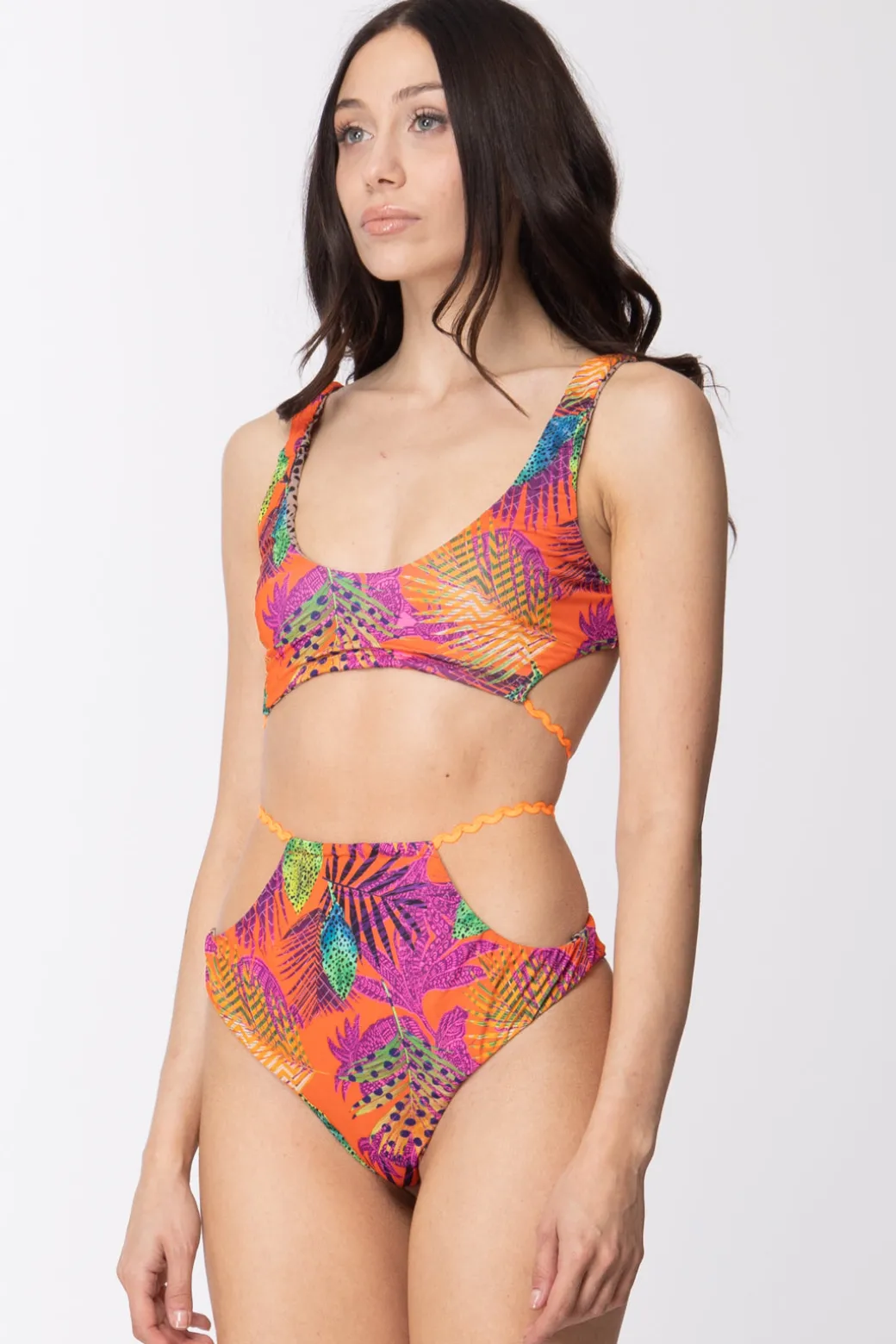Donna Me Fui Bikini Double Face con Lacci a Contrasto