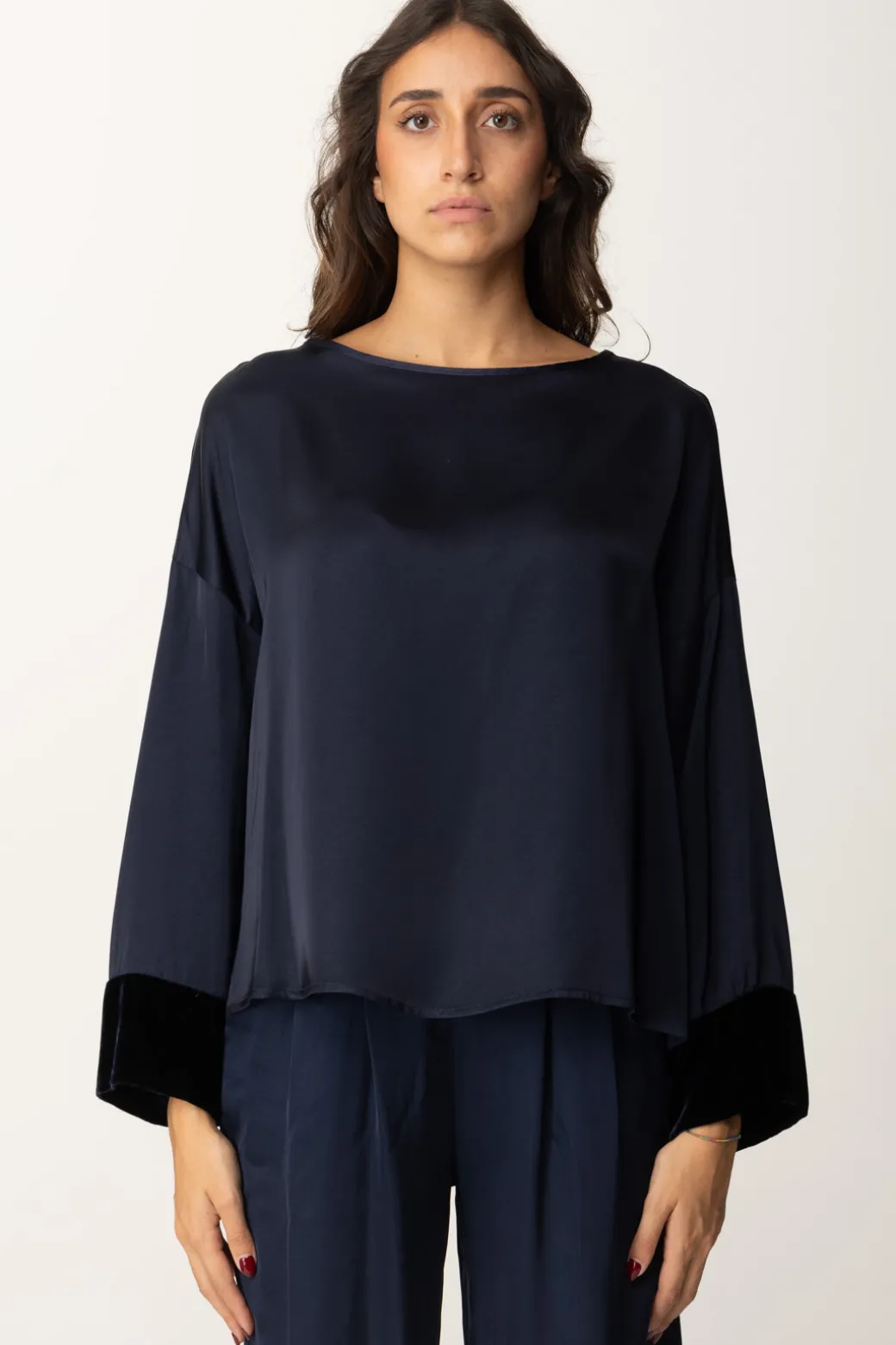 Donna Meme Road sa Oversize con Dettagli In Velluto