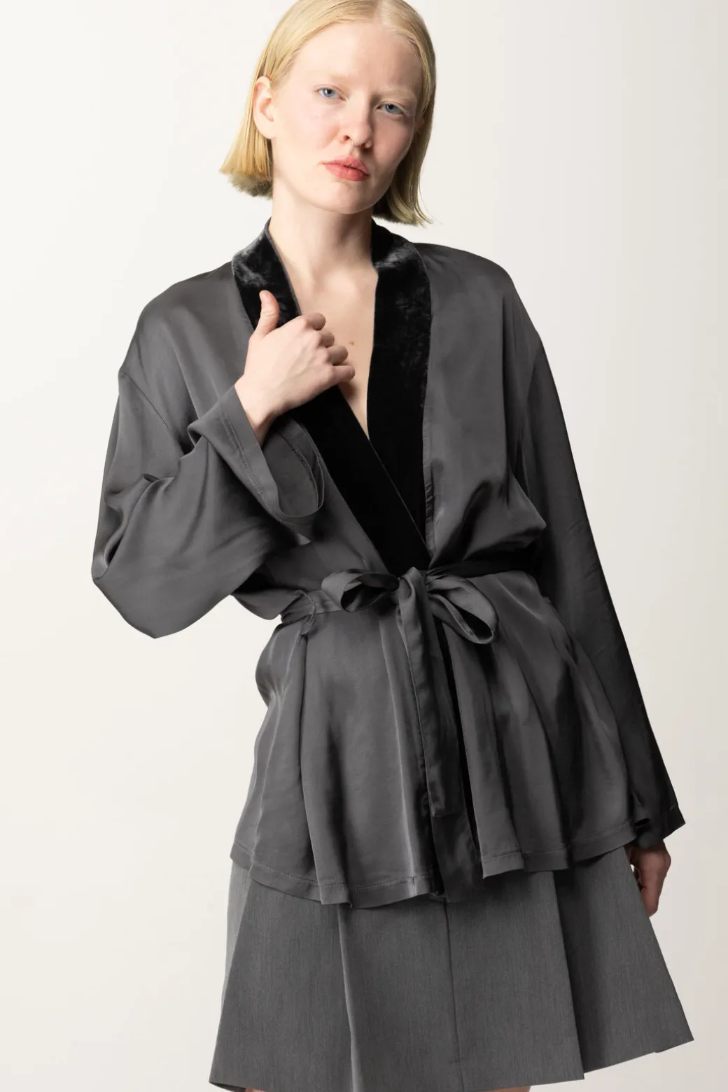 Donna Meme Road Kimono In Satin