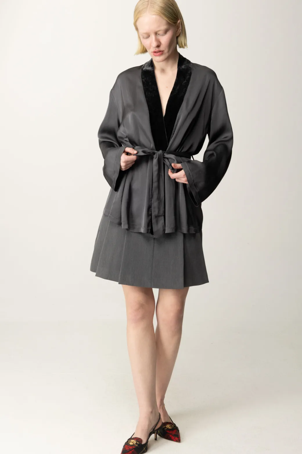 Donna Meme Road Kimono In Satin