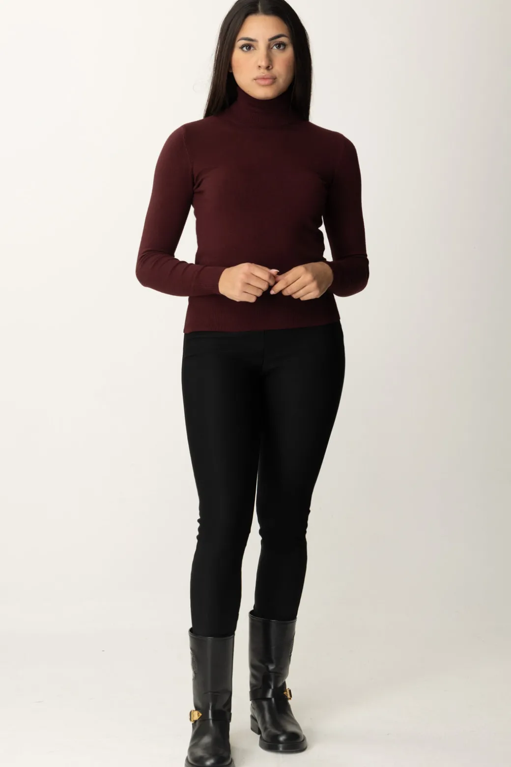 Donna Meme Road Maglia Basica Dolcevita