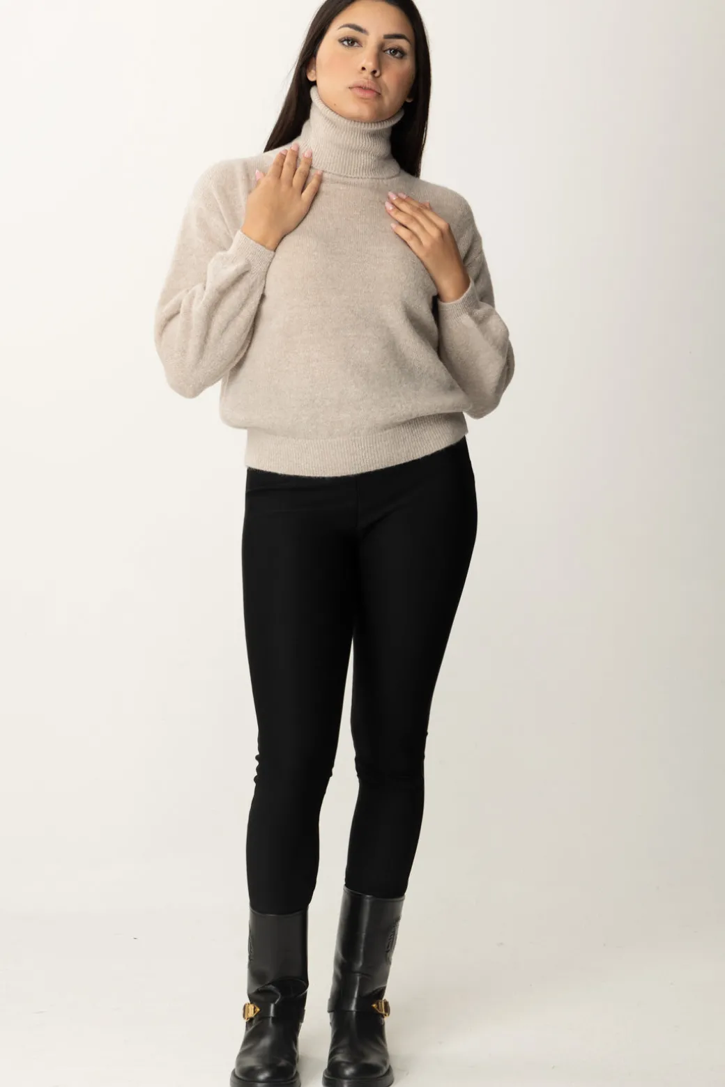 Donna Meme Road Maglione Basico Dolcevita