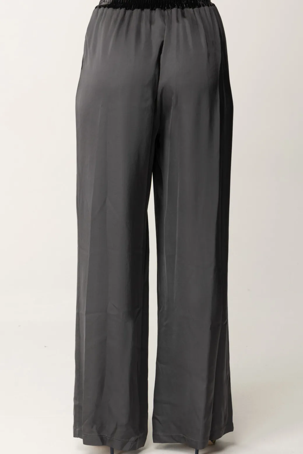 Donna Meme Road Pantaloni Palazzo con Dettagli In Velluto