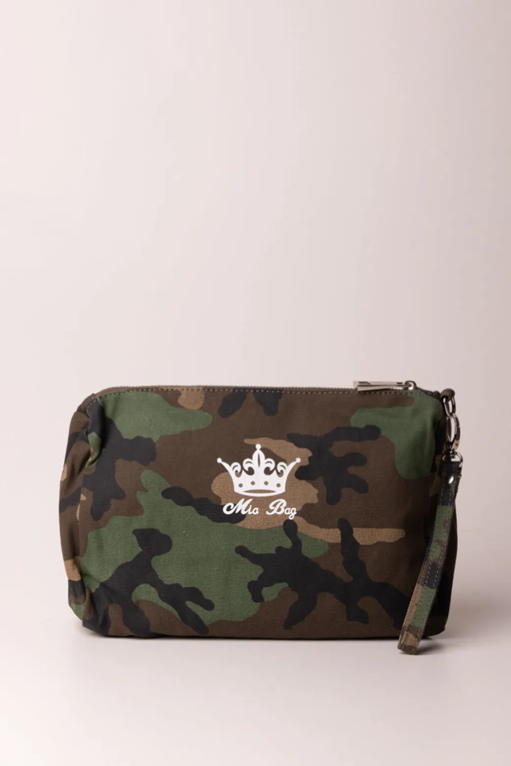 Donna Mia Bag Pochette In Canvas con Stampa Stelle Camouflage