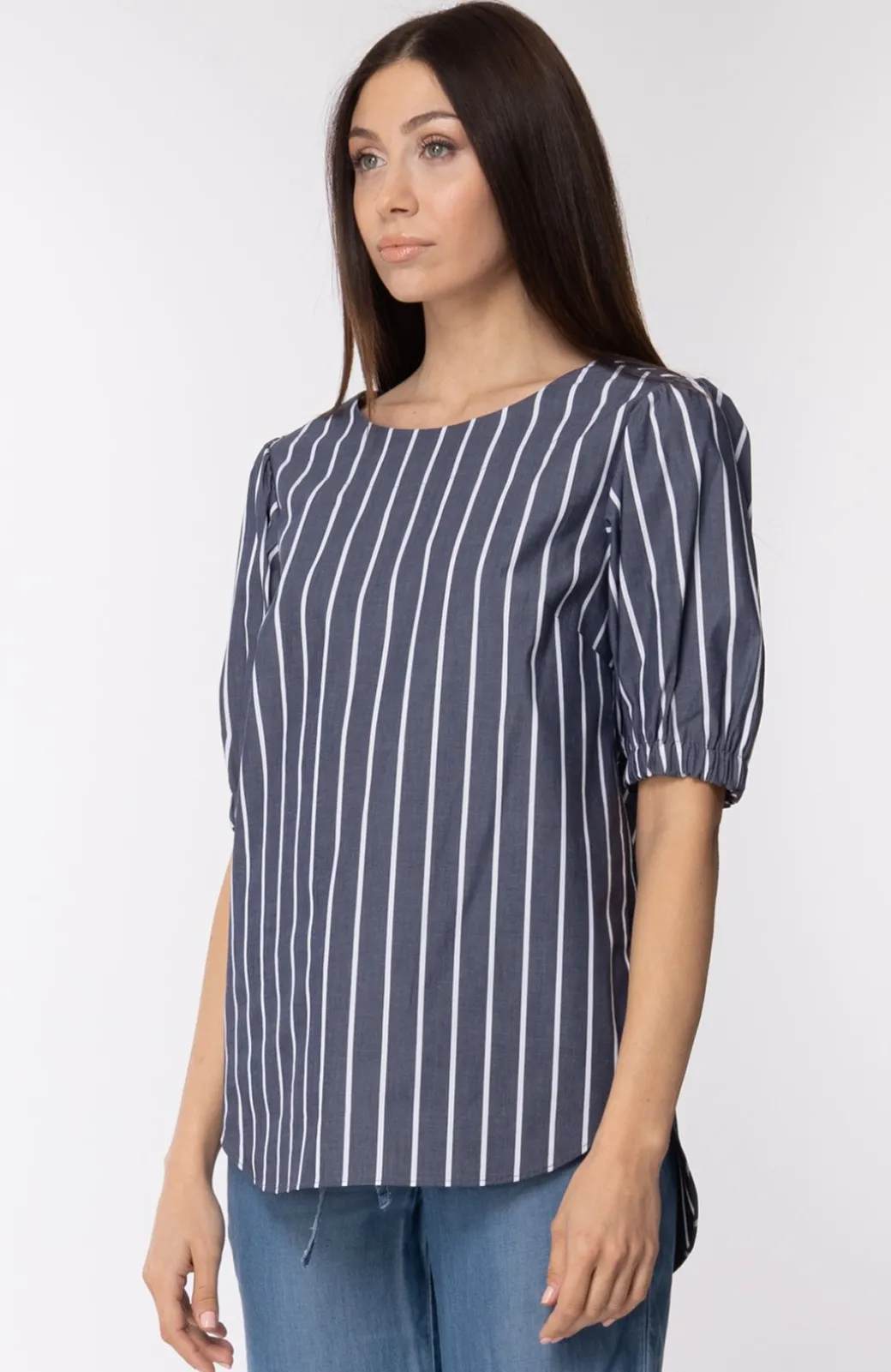 Donna Michael Kors sa a Righe con Maniche a Palloncino