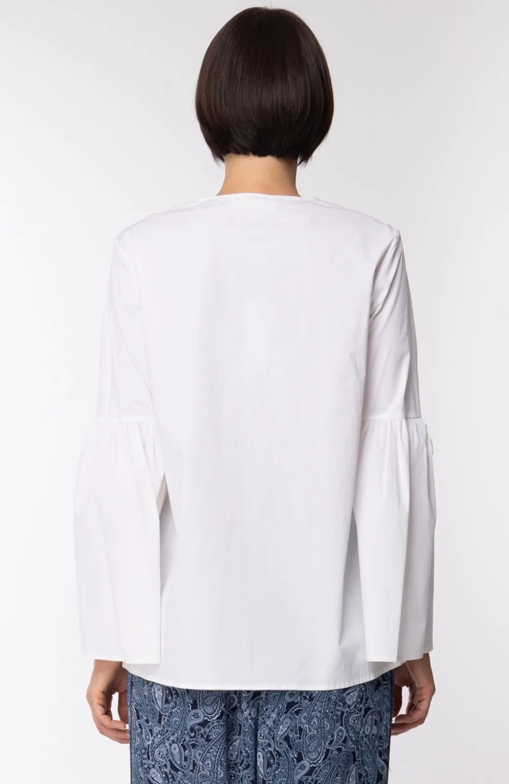 Donna Michael Kors Blusa Morbida con Occhielli Dorati