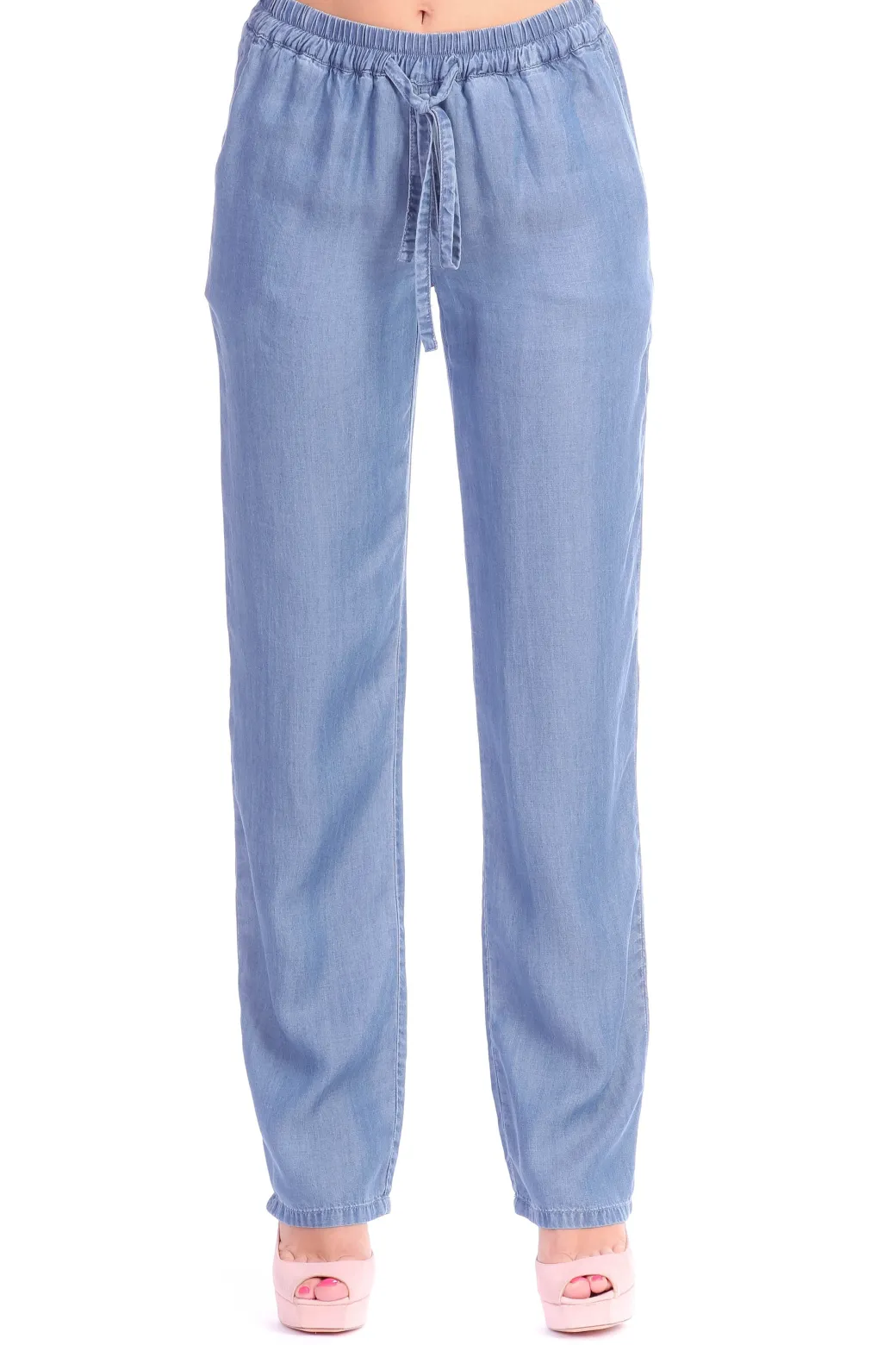 Donna Michael Kors Pantalone Ampio Effetto Denim