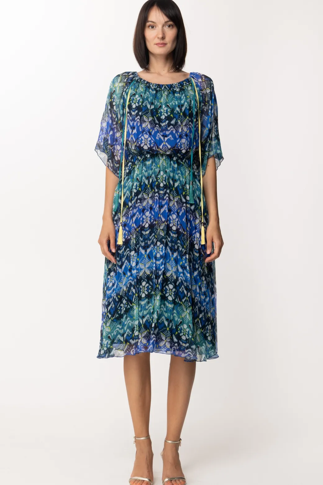 Donna Patrizia Pepe Abito Midi con Spalle Scoperte