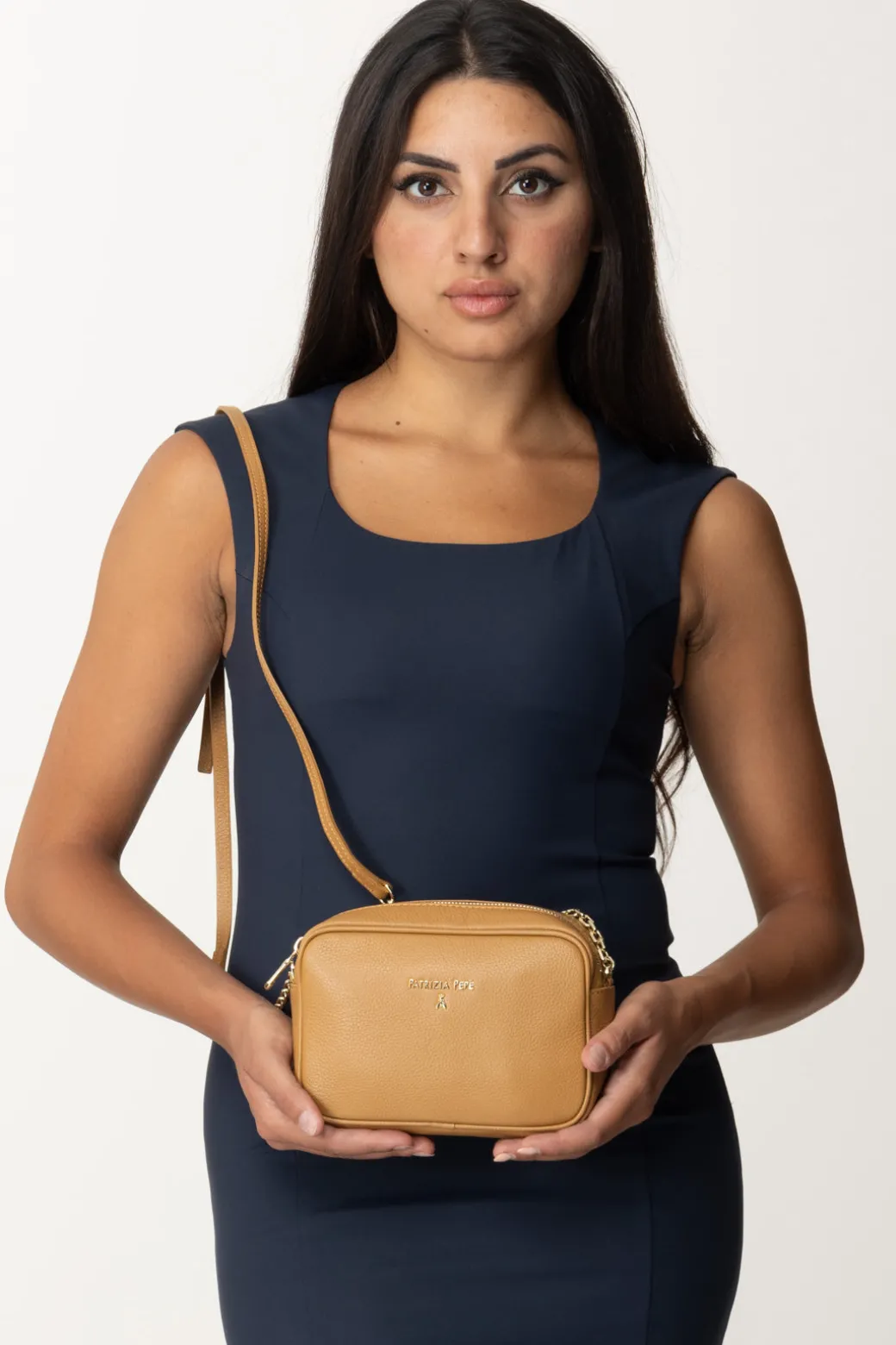 Donna Patrizia Pepe Camera Bag In Pelle