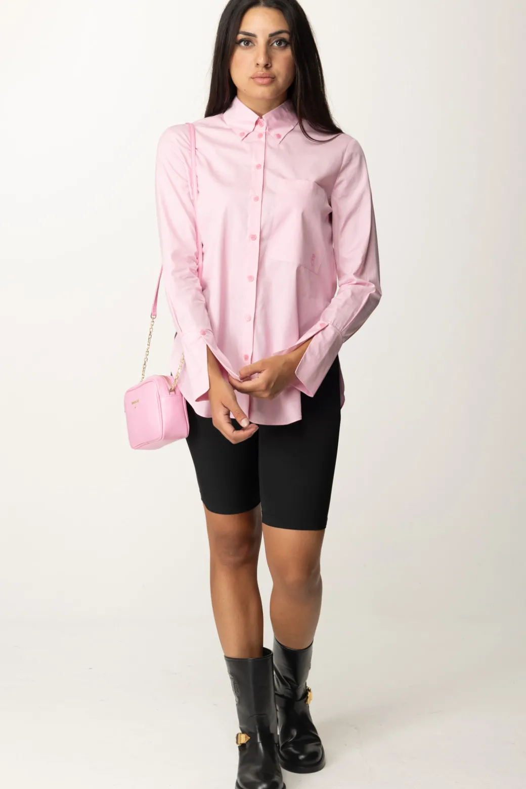 Donna Patrizia Pepe Camicia In Cotone Essential