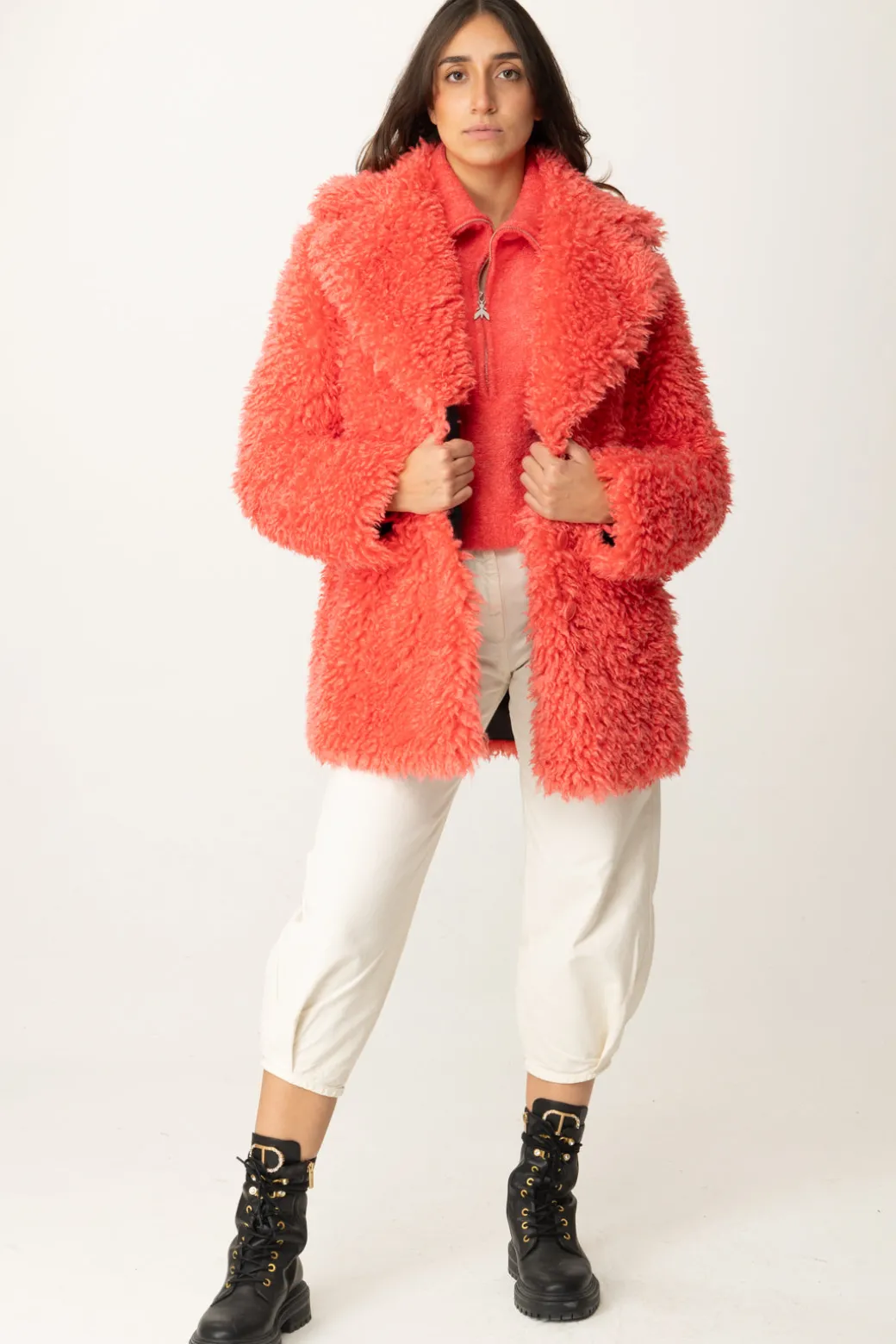 Donna Patrizia Pepe Cappotto Fluffy