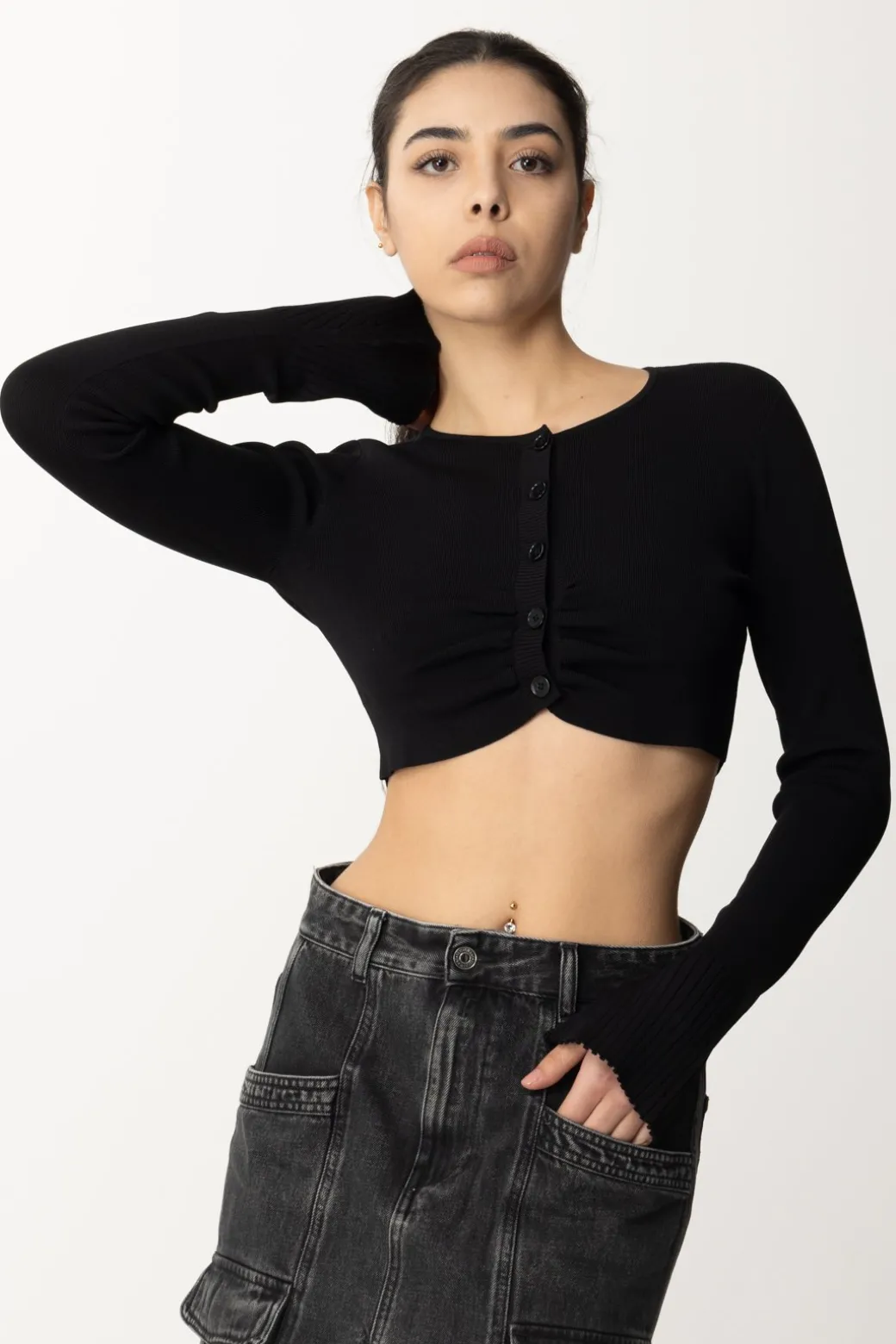 Donna Patrizia Pepe Cardigan Cropped