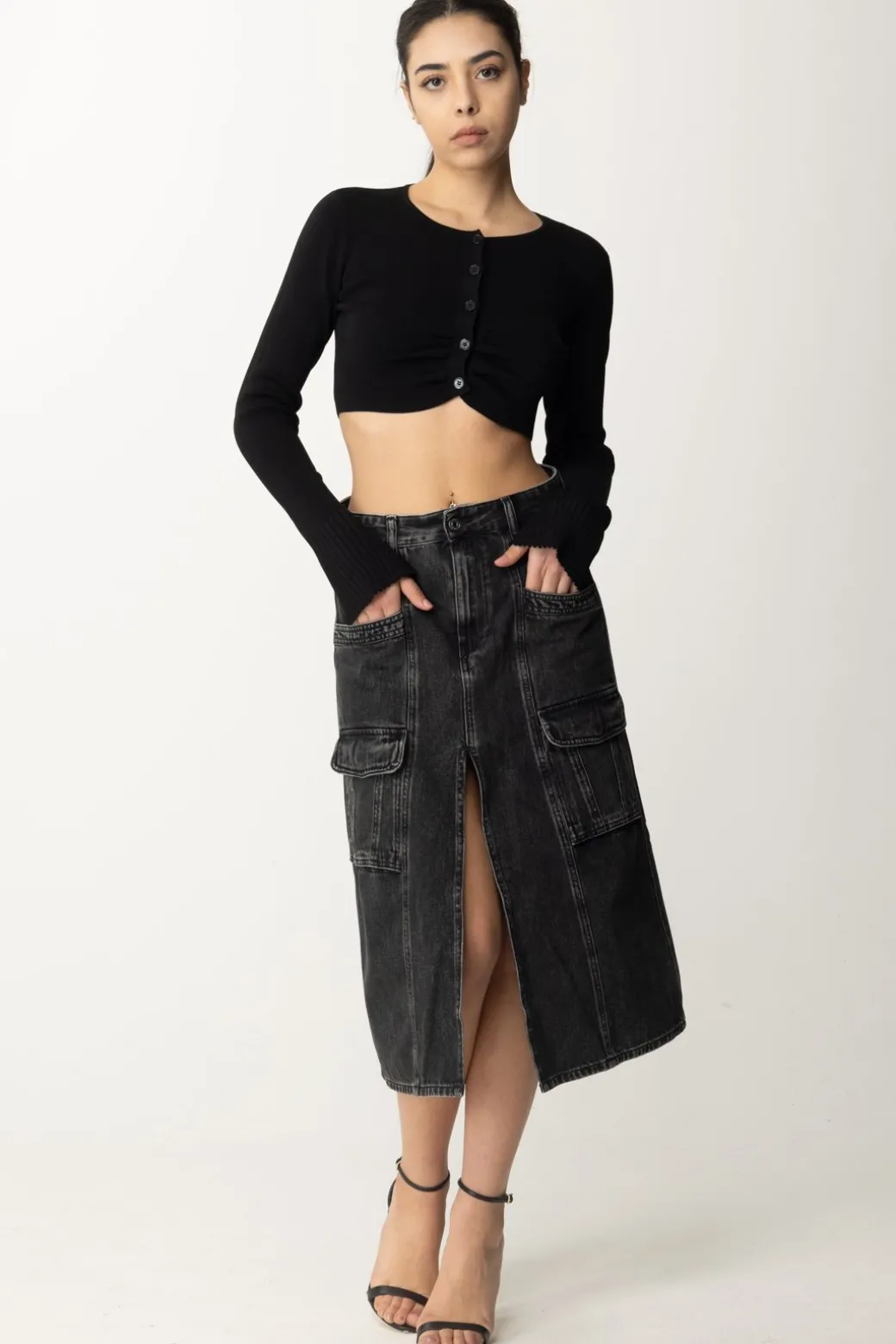 Donna Patrizia Pepe Cardigan Cropped