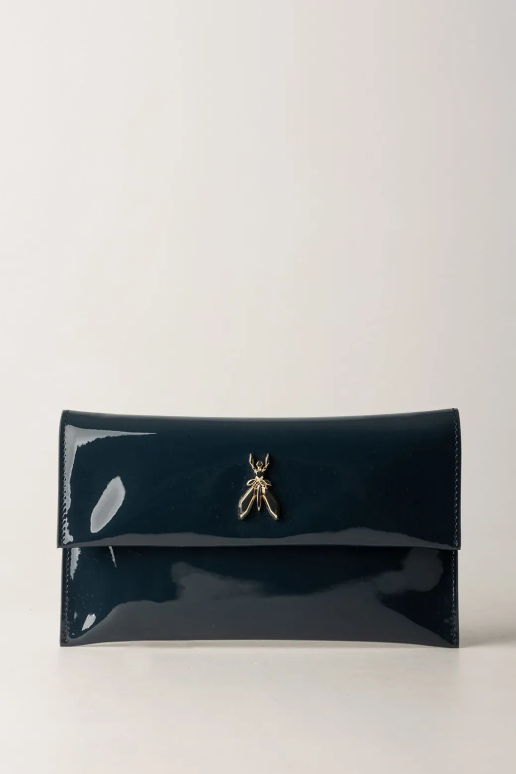 Donna Patrizia Pepe Clutch Lucida con Logo