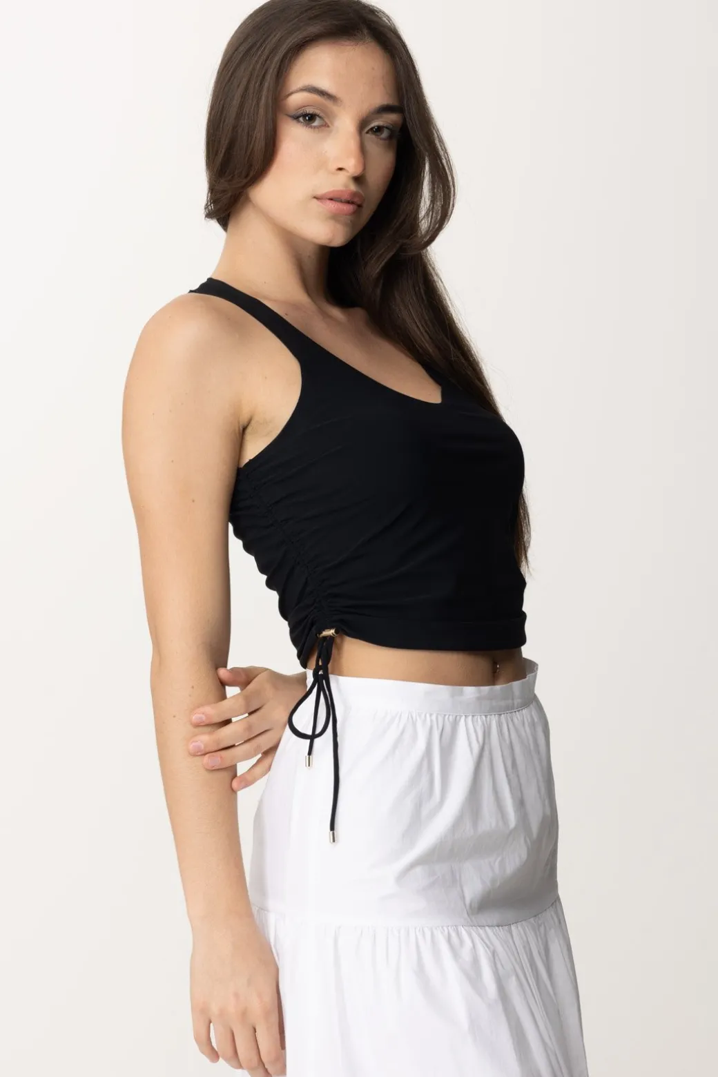 Donna Patrizia Pepe Crop Top con Laccetti