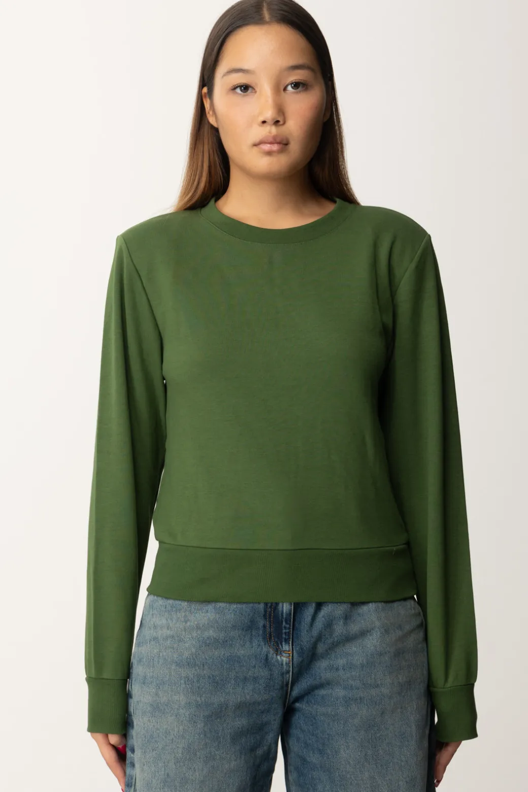 Donna Patrizia Pepe Felpa con Logo e Cut-out Sul Retro