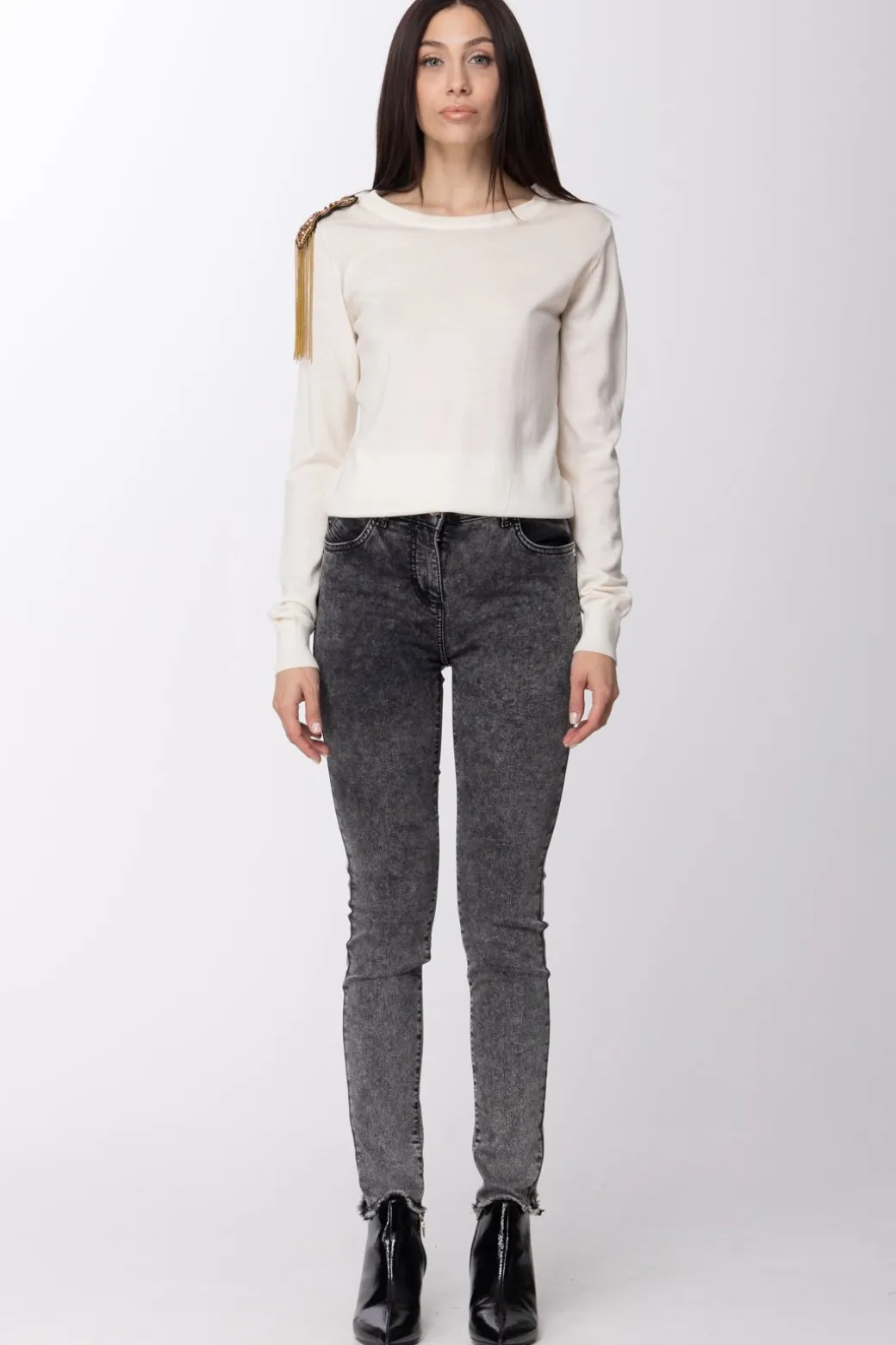 Donna Patrizia Pepe Jeggins con Ricamo Fly