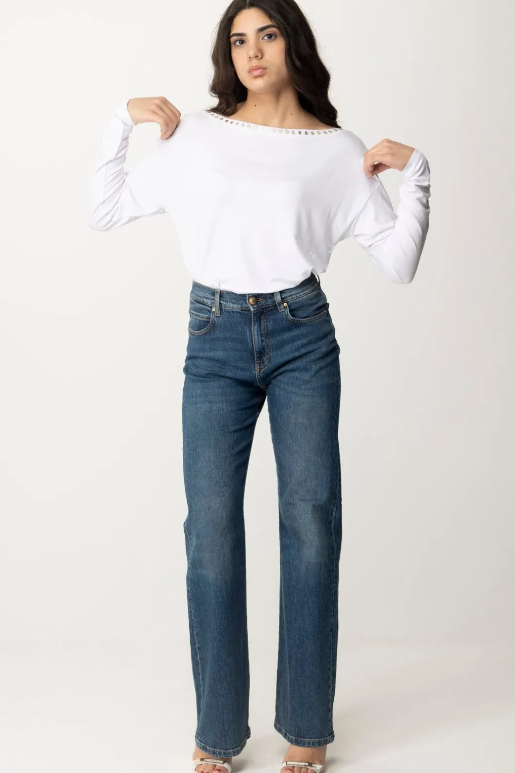 Donna Patrizia Pepe Maglia con Scollatura Specchietti