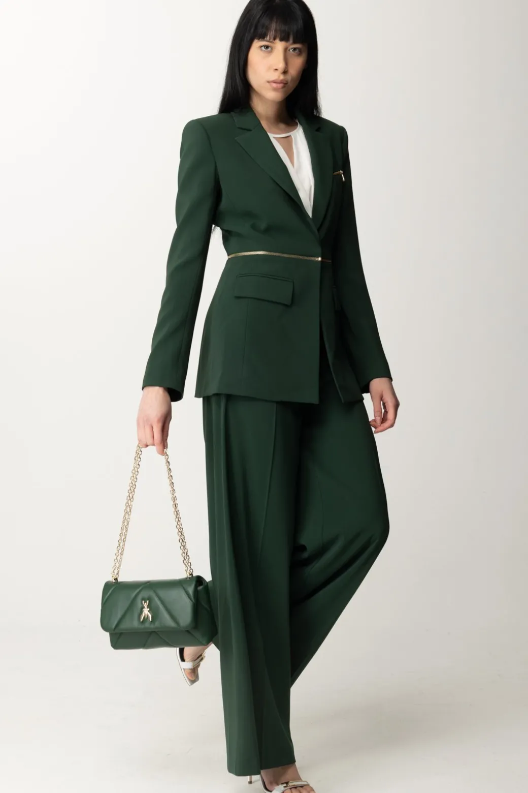 Donna Patrizia Pepe Pantalone a Palazzo con Maxi Gamba
