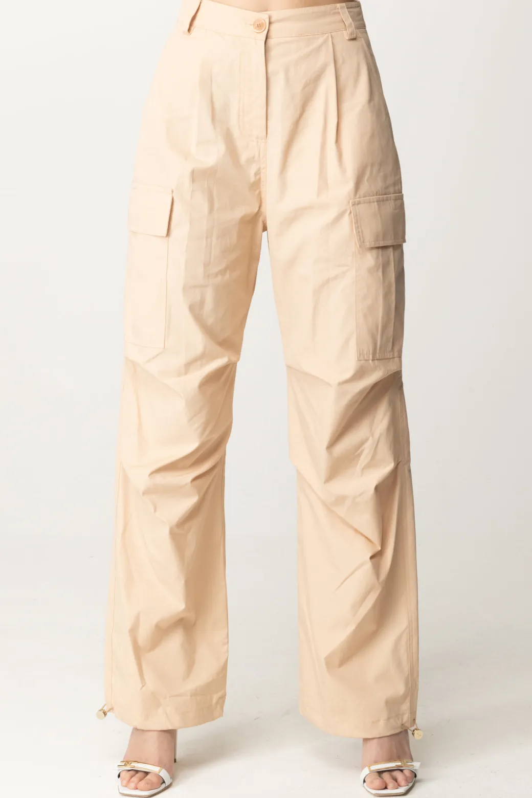 Donna Patrizia Pepe Pantalone Cargo In Cotone