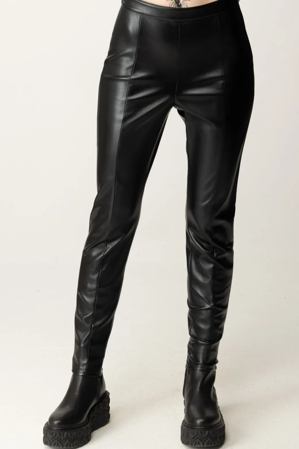 Donna Patrizia Pepe Pantaloni Aderenti In Similpelle