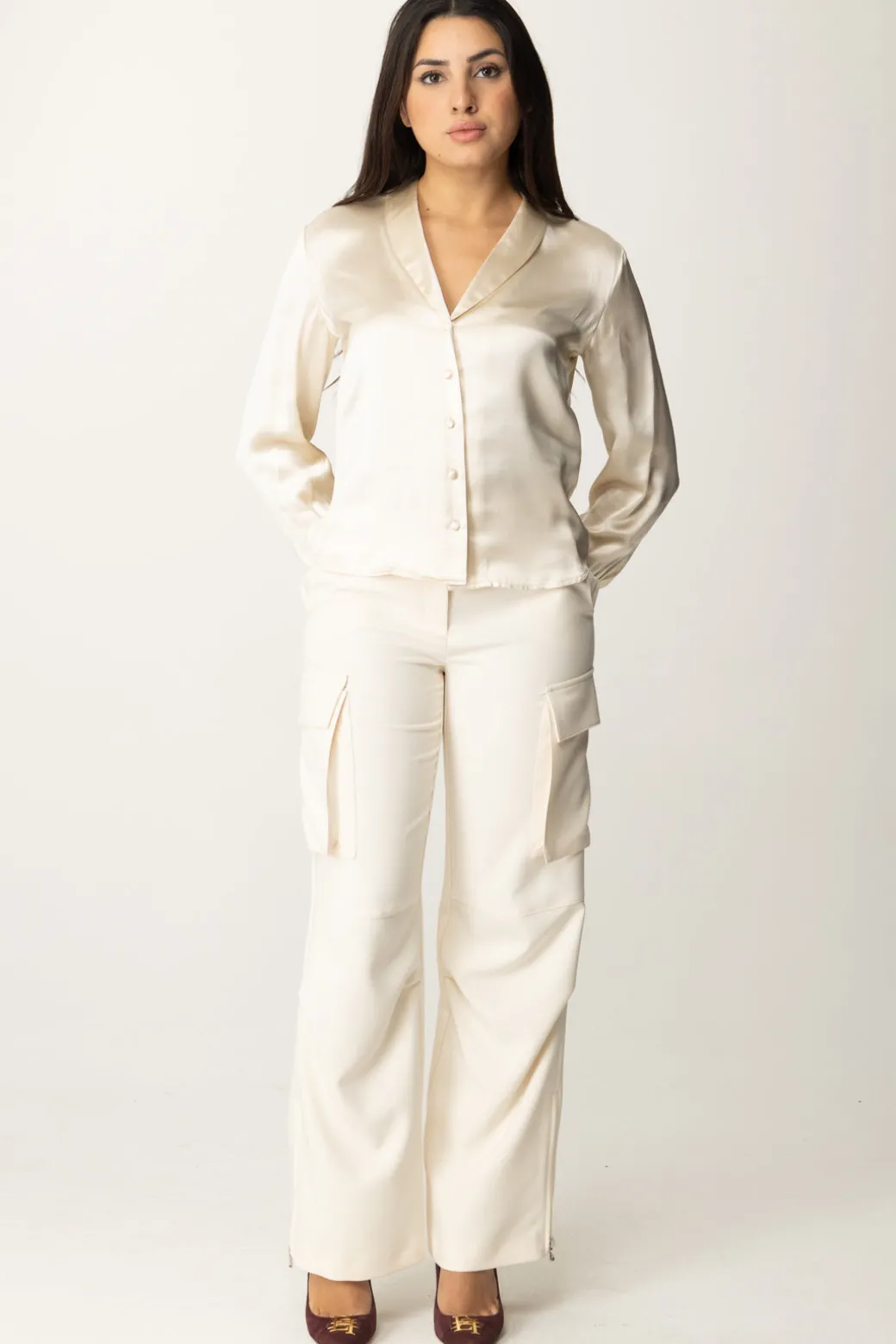 Donna Patrizia Pepe Pantaloni Cargo a Palazzo