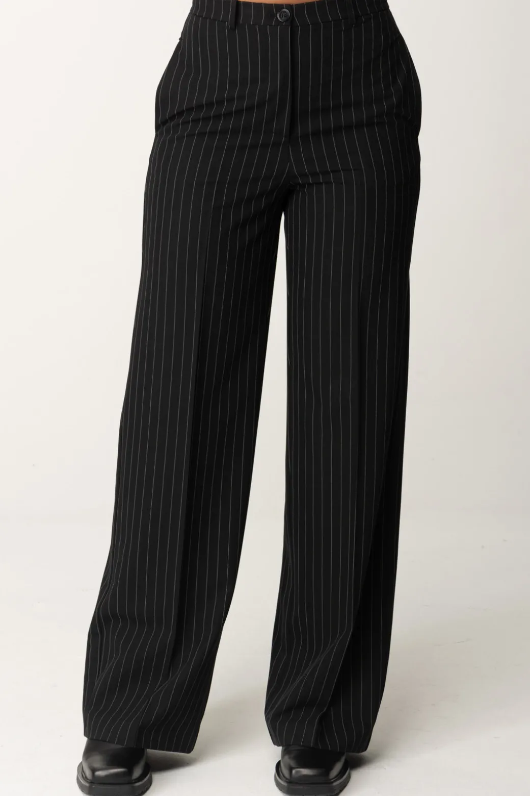 Donna Patrizia Pepe Pantaloni Gessati In Flanella