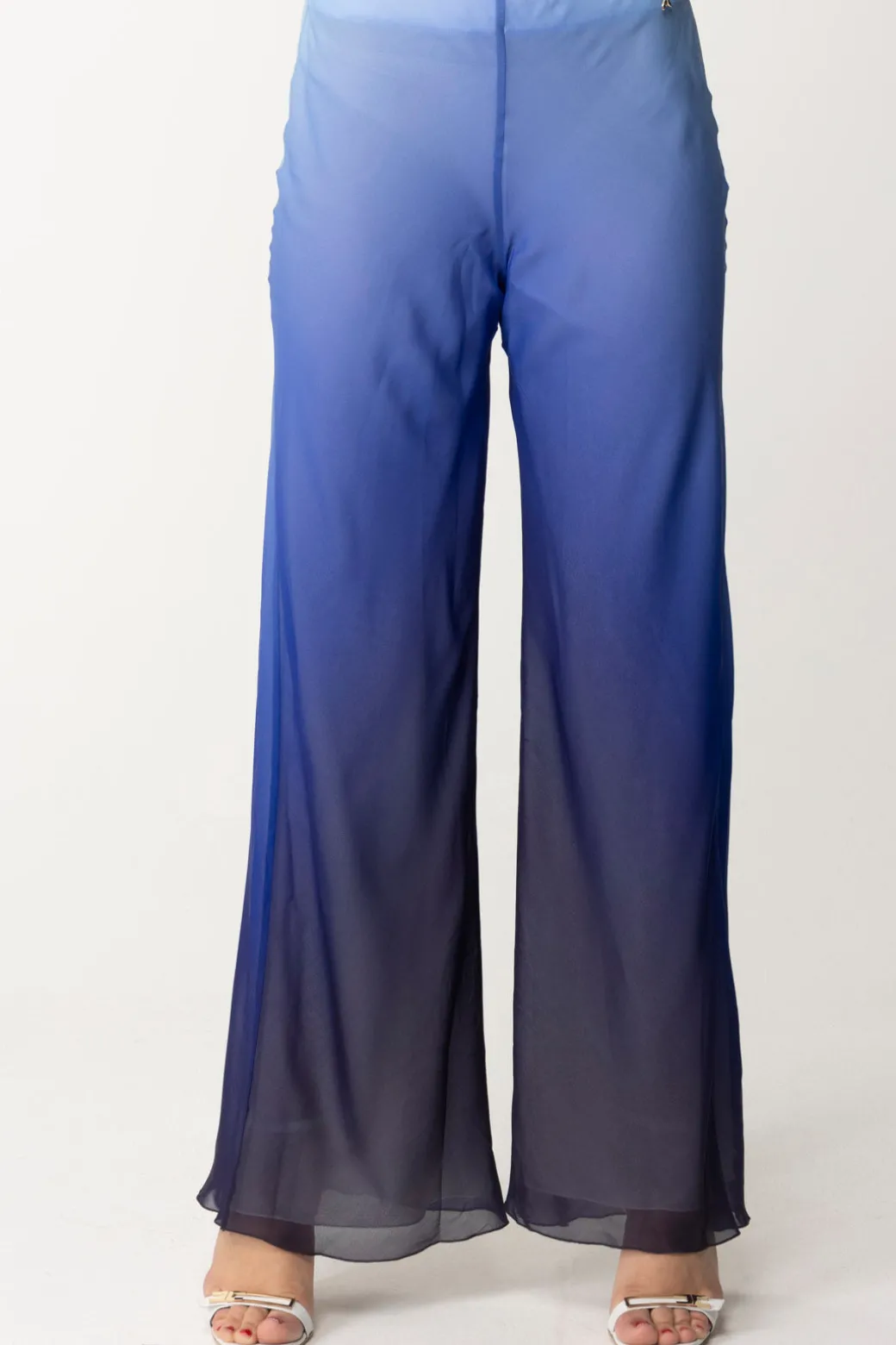 Donna Patrizia Pepe Pantaloni In Chiffon con Stampa Degradè