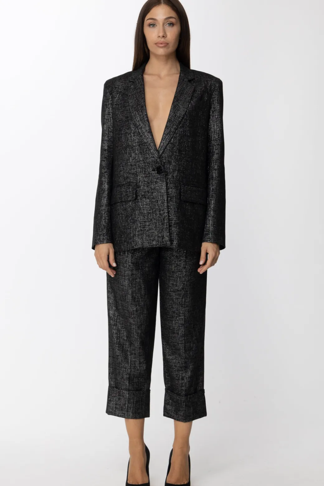 Donna Patrizia Pepe Pantaloni In Lurex