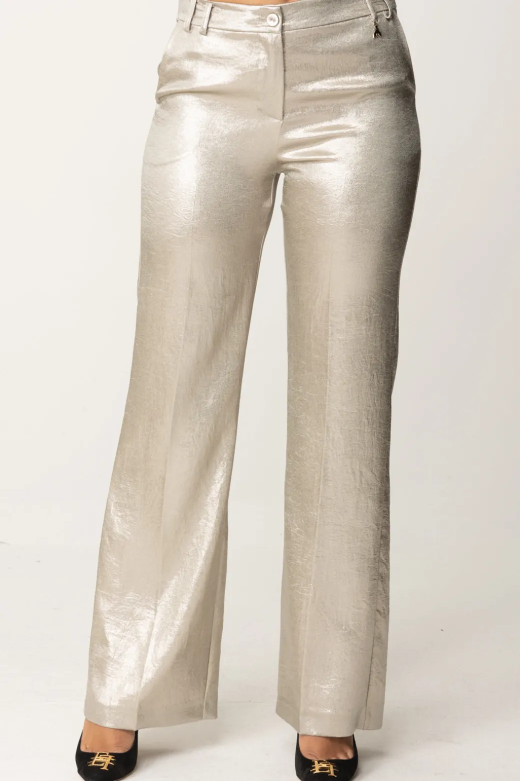 Donna Patrizia Pepe Pantaloni Metallizzati