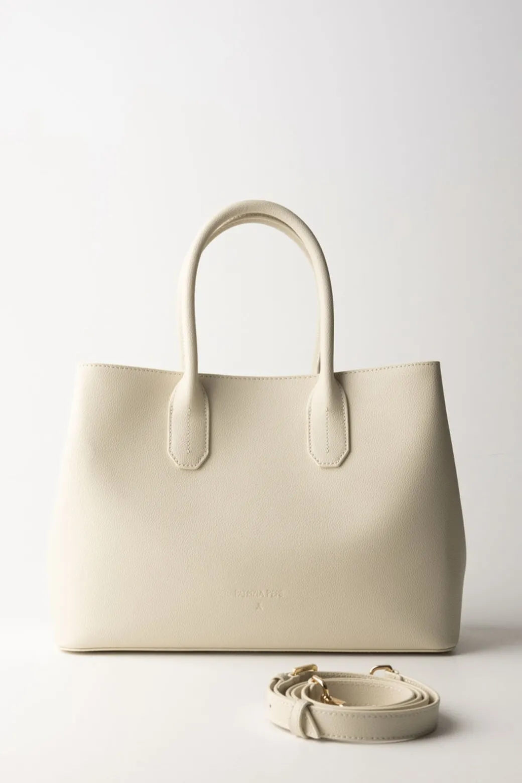 Donna Patrizia Pepe Shopping Bag In Pelle Martellata