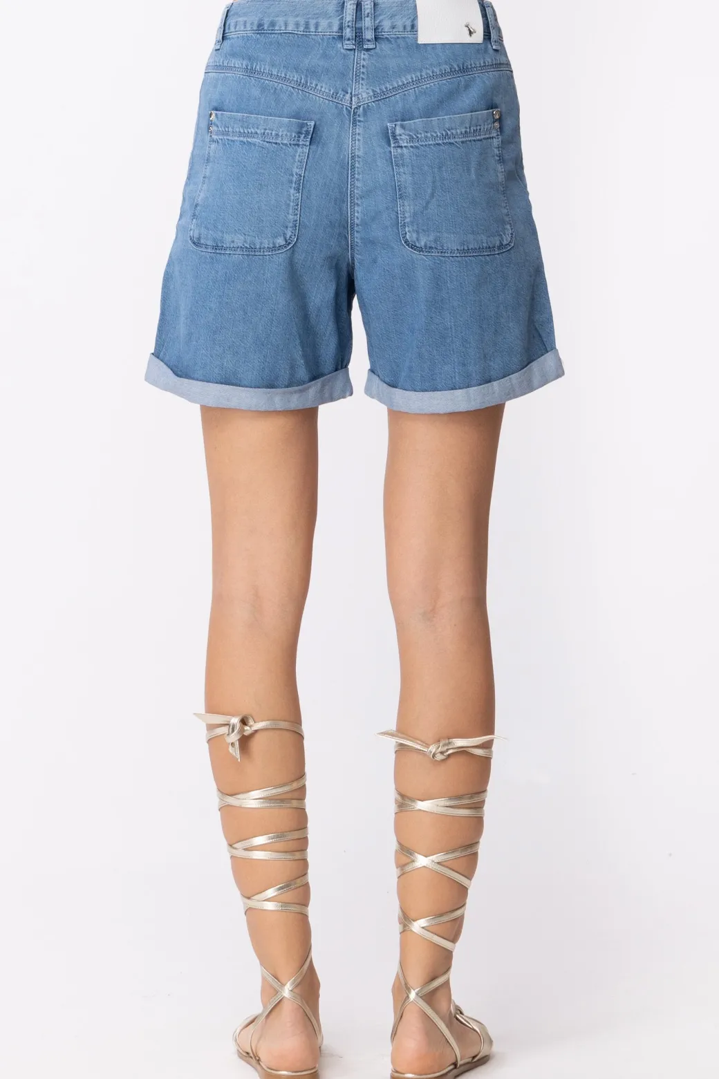 Donna Patrizia Pepe Shorts In Jeans con Tasche