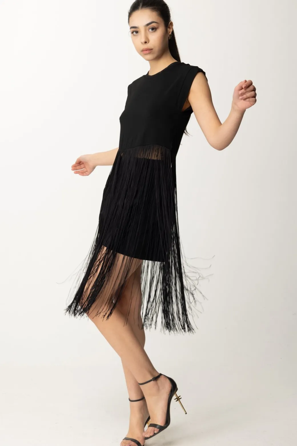 Donna Patrizia Pepe Top Bustier con Frange Lunghe