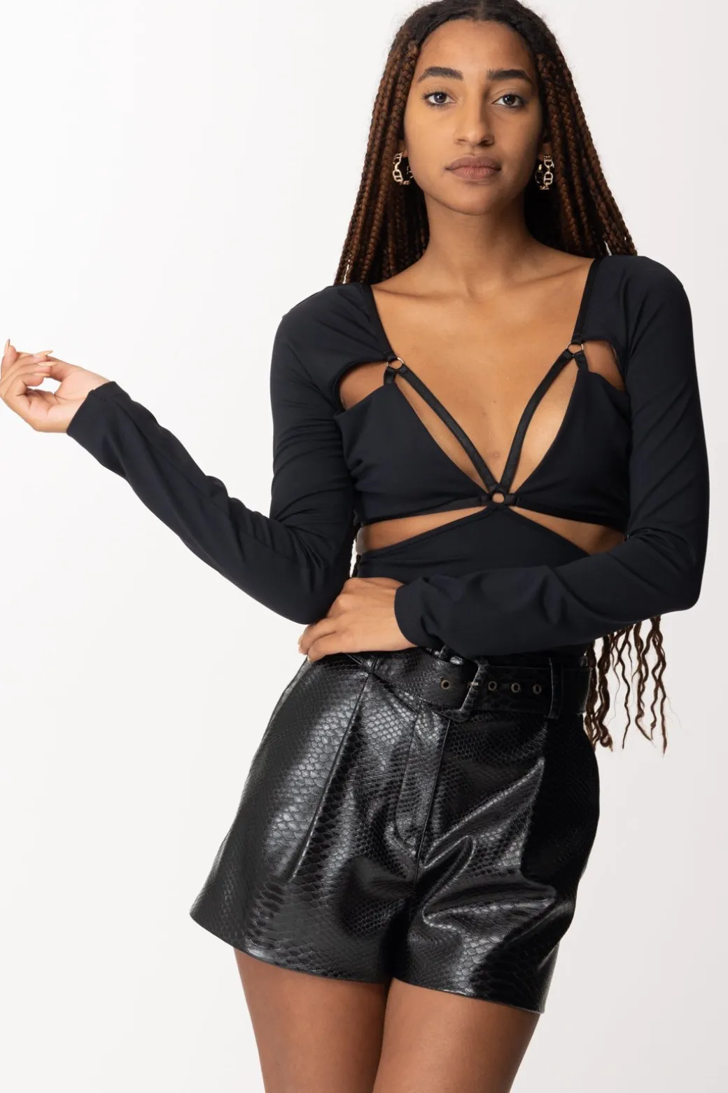 Donna Patrizia Pepe Top con Cut-out