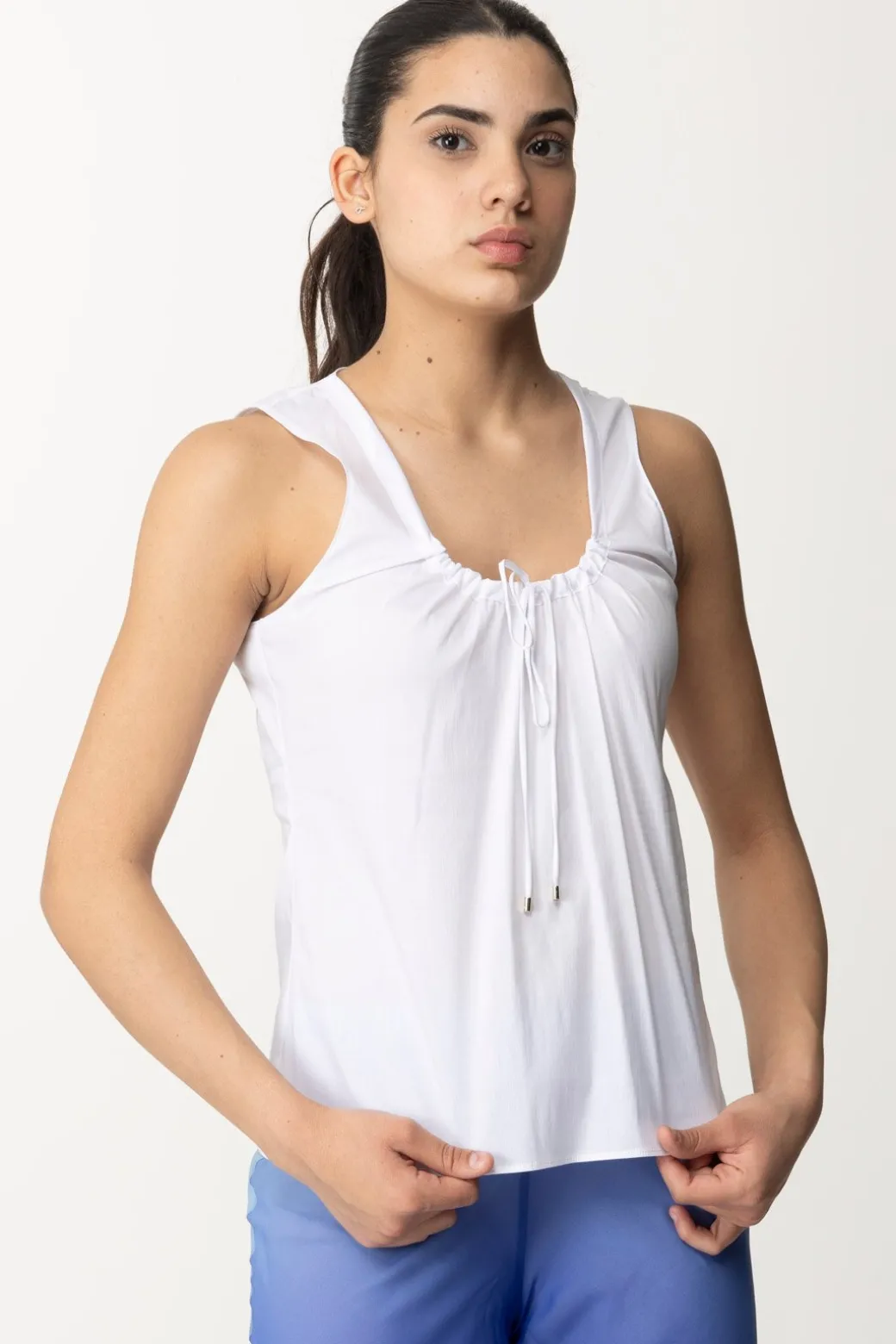 Donna Patrizia Pepe Top con Fiocchetto Annodabile