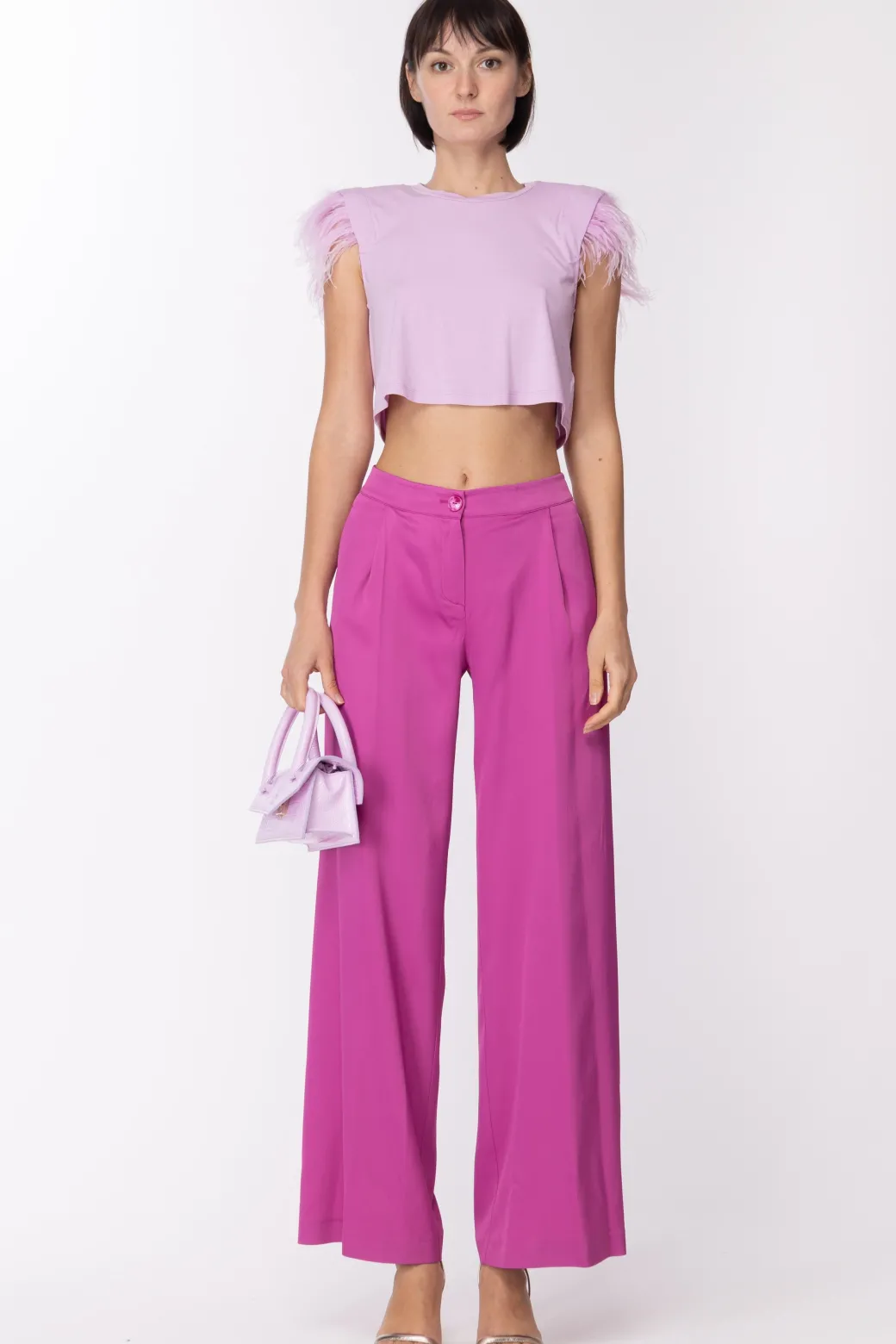 Donna Patrizia Pepe Top con Piumette