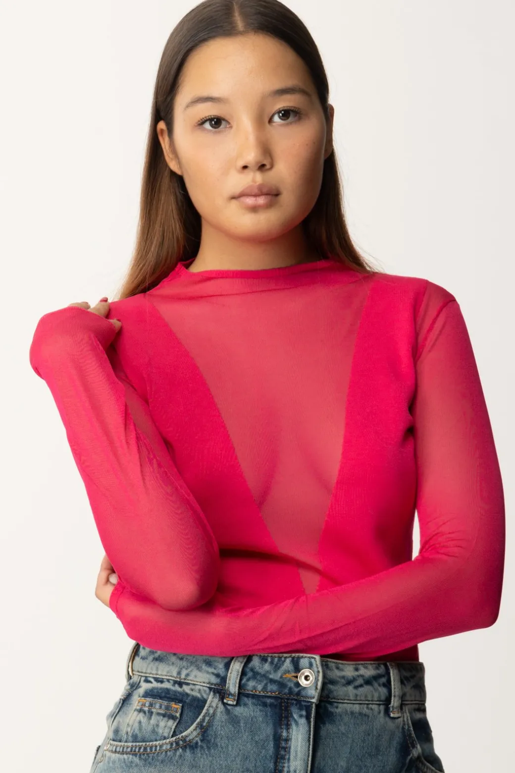Donna Patrizia Pepe Top con Trasparenze
