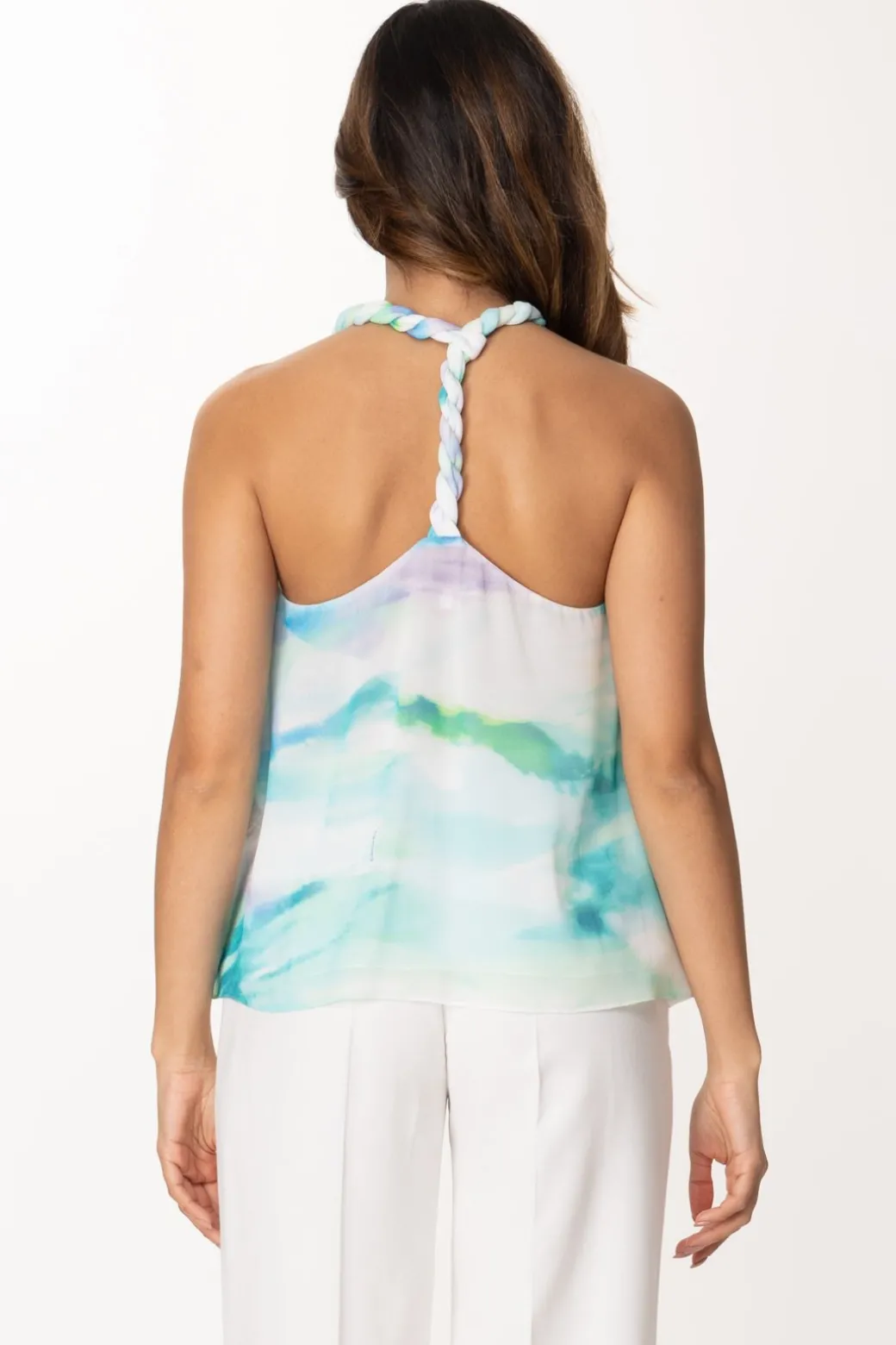 Donna Patrizia Pepe Top Multicolore con Intreccio